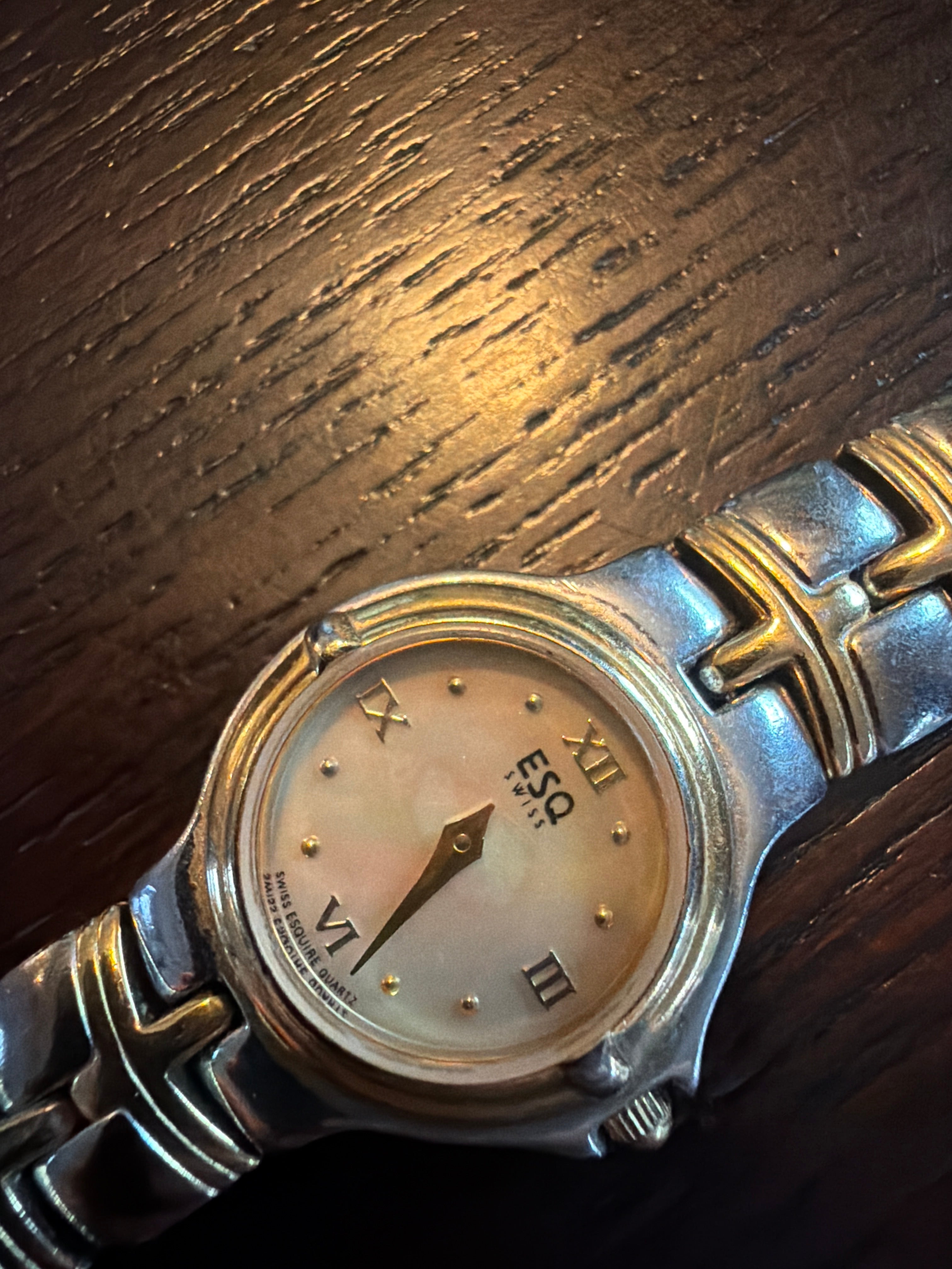 ESQ by Esquire Swiss Quartz Women’s Watch Mother of Pearl Dial Stainless Steel Bracelet