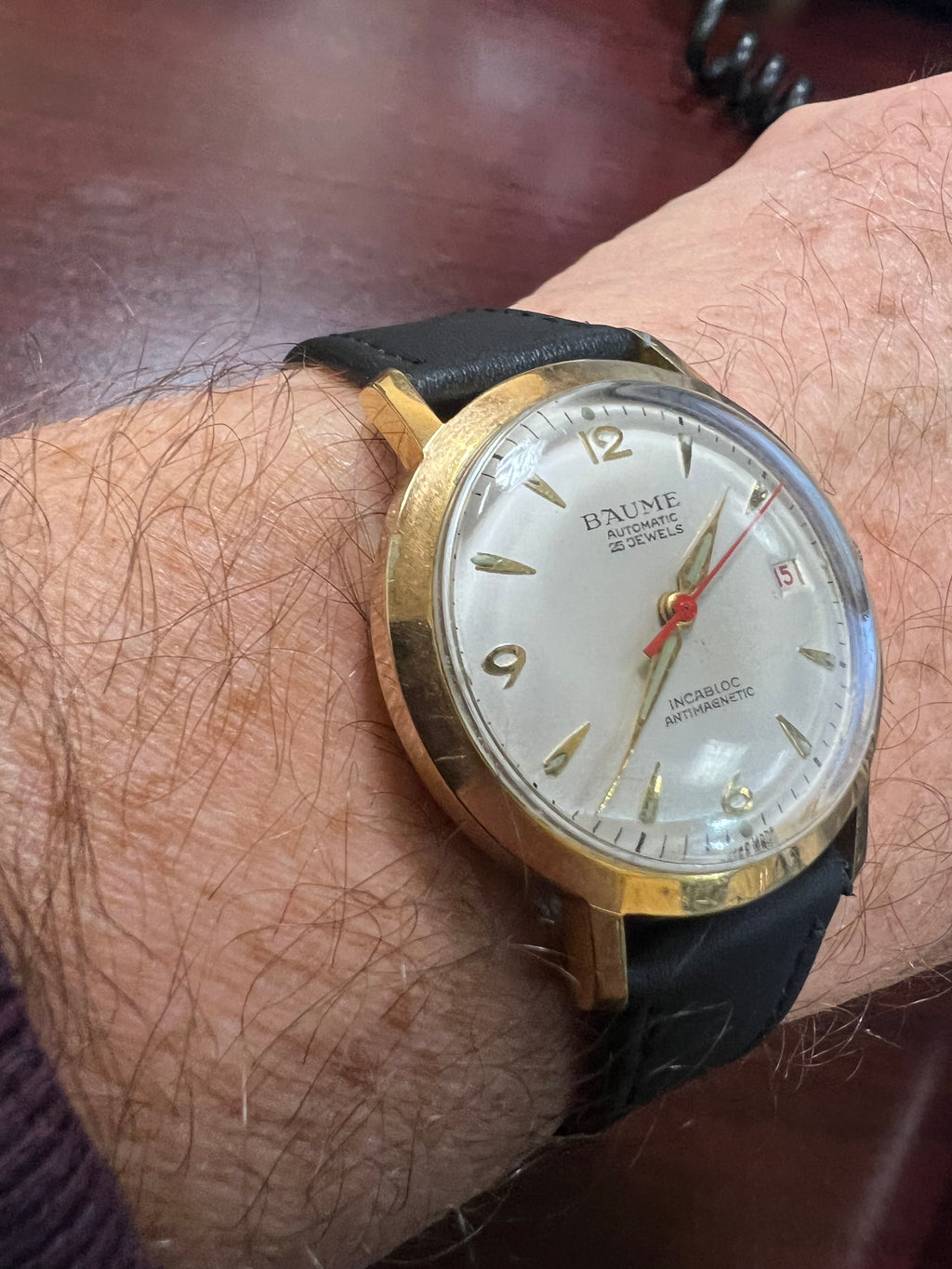 1959 Baum automatic 25 jewel men’s Swiss watch