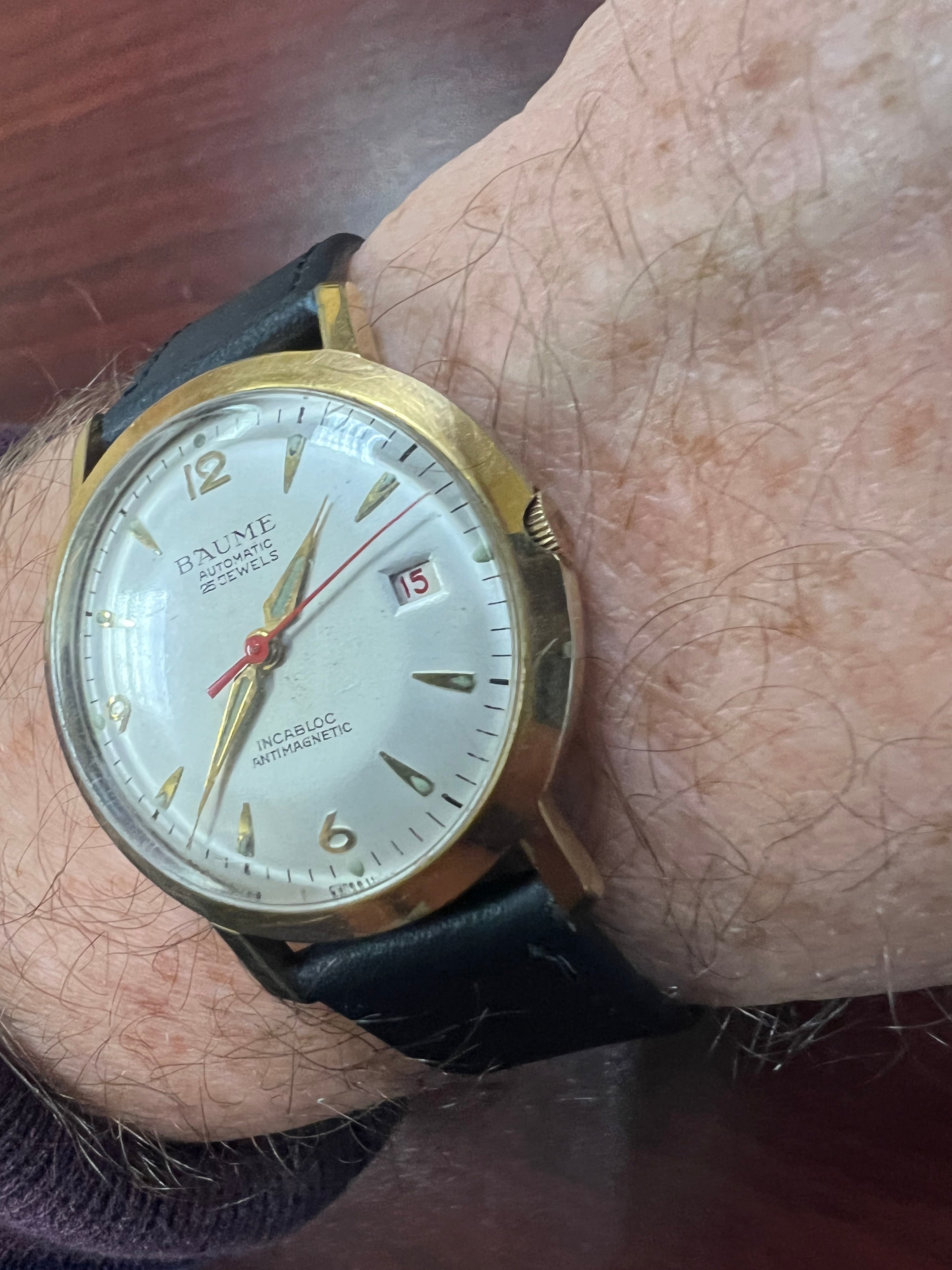 1959 Baum automatic 25 jewel men’s Swiss watch