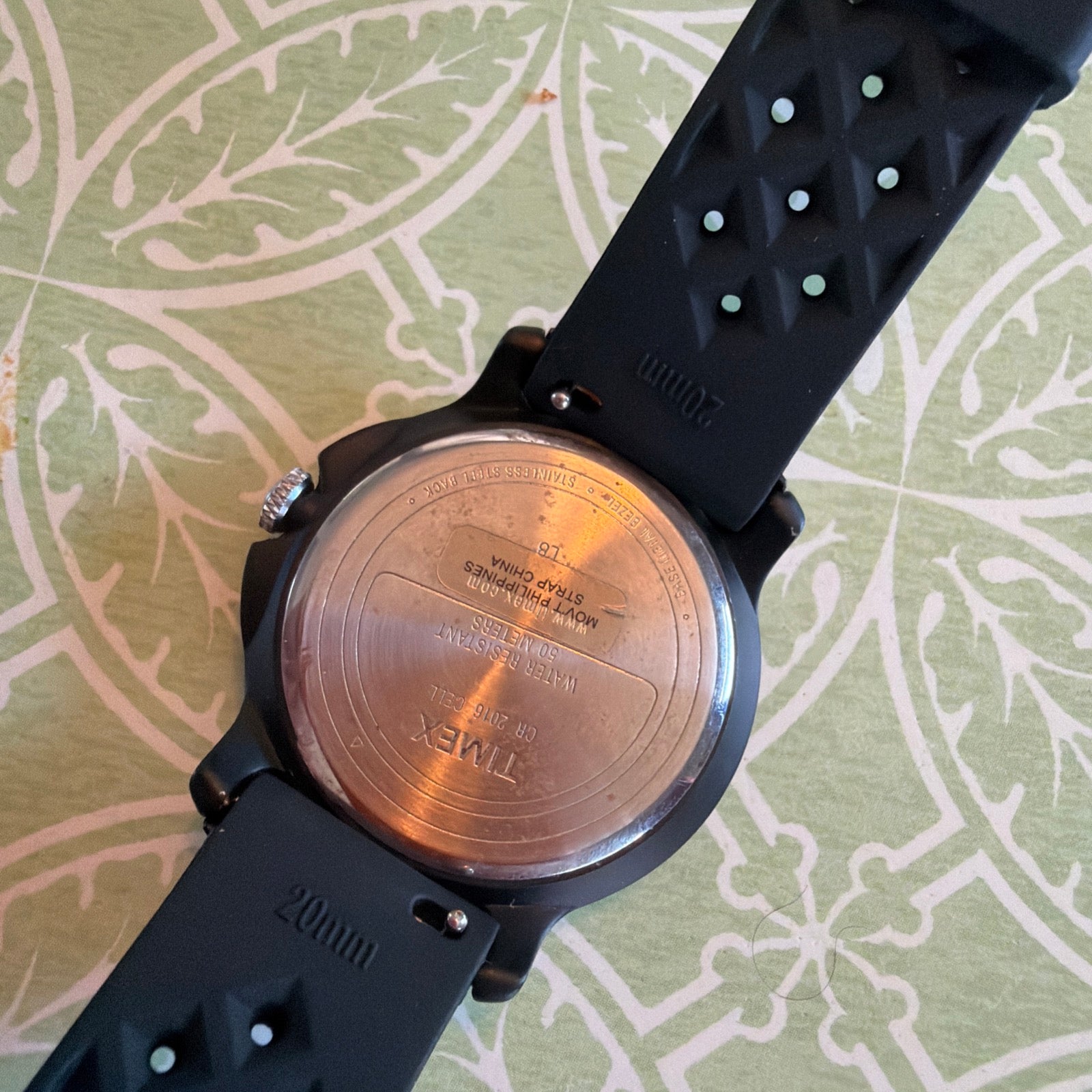 Vintage Timex Expedition Field Watch Black Resin Date Quartz Men’s 1996 Outdoor