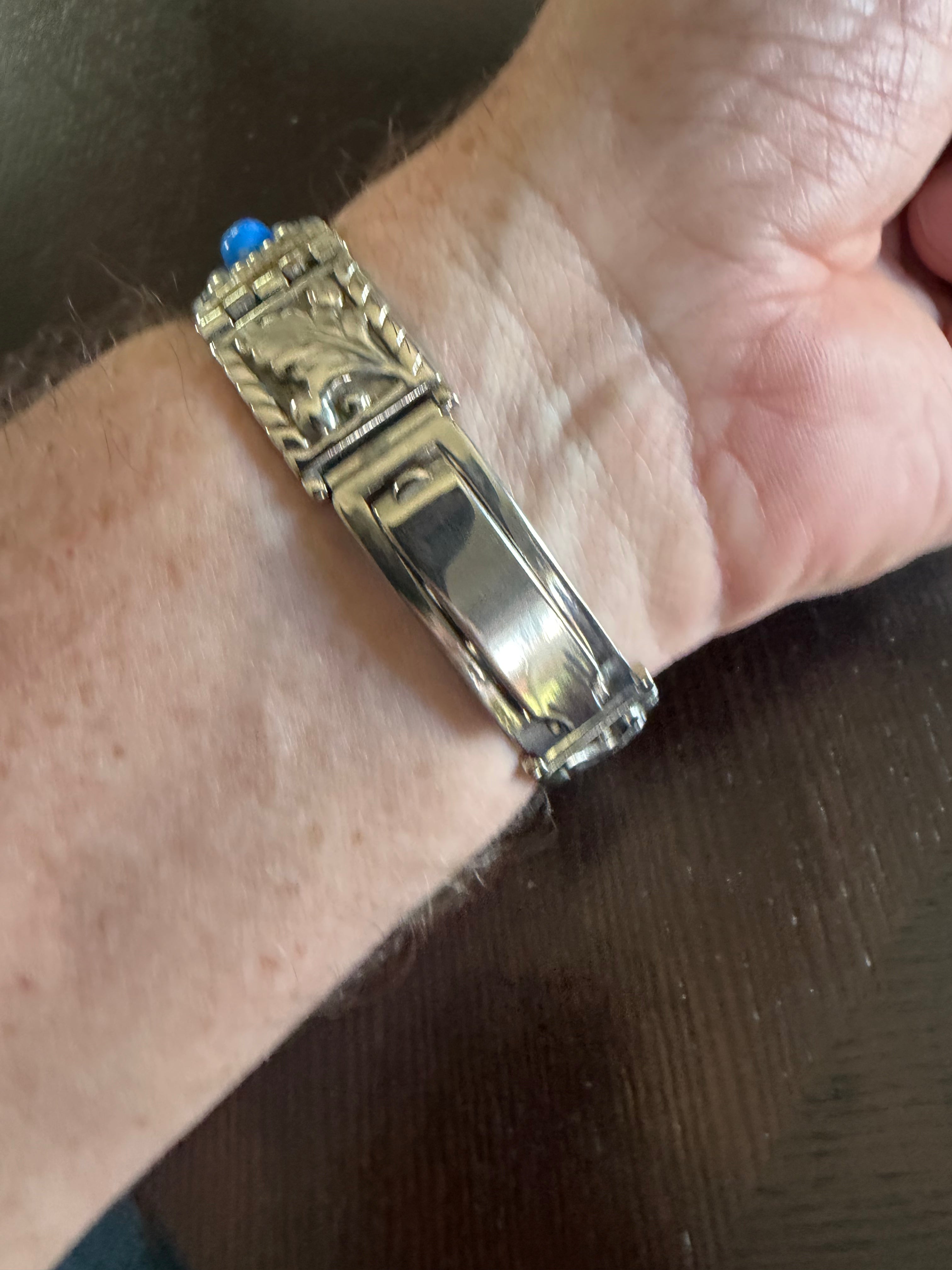 Le Baron Eagle Coin Dial Quartz Watch Southwest Cuff Bracelet