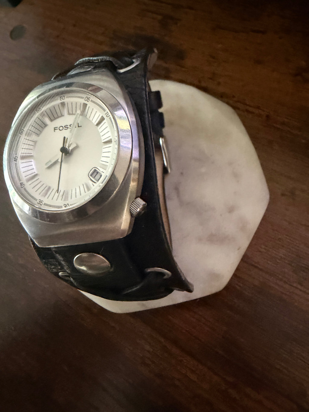 Early 2000’s Fossil Wide Leather Men’s Watch