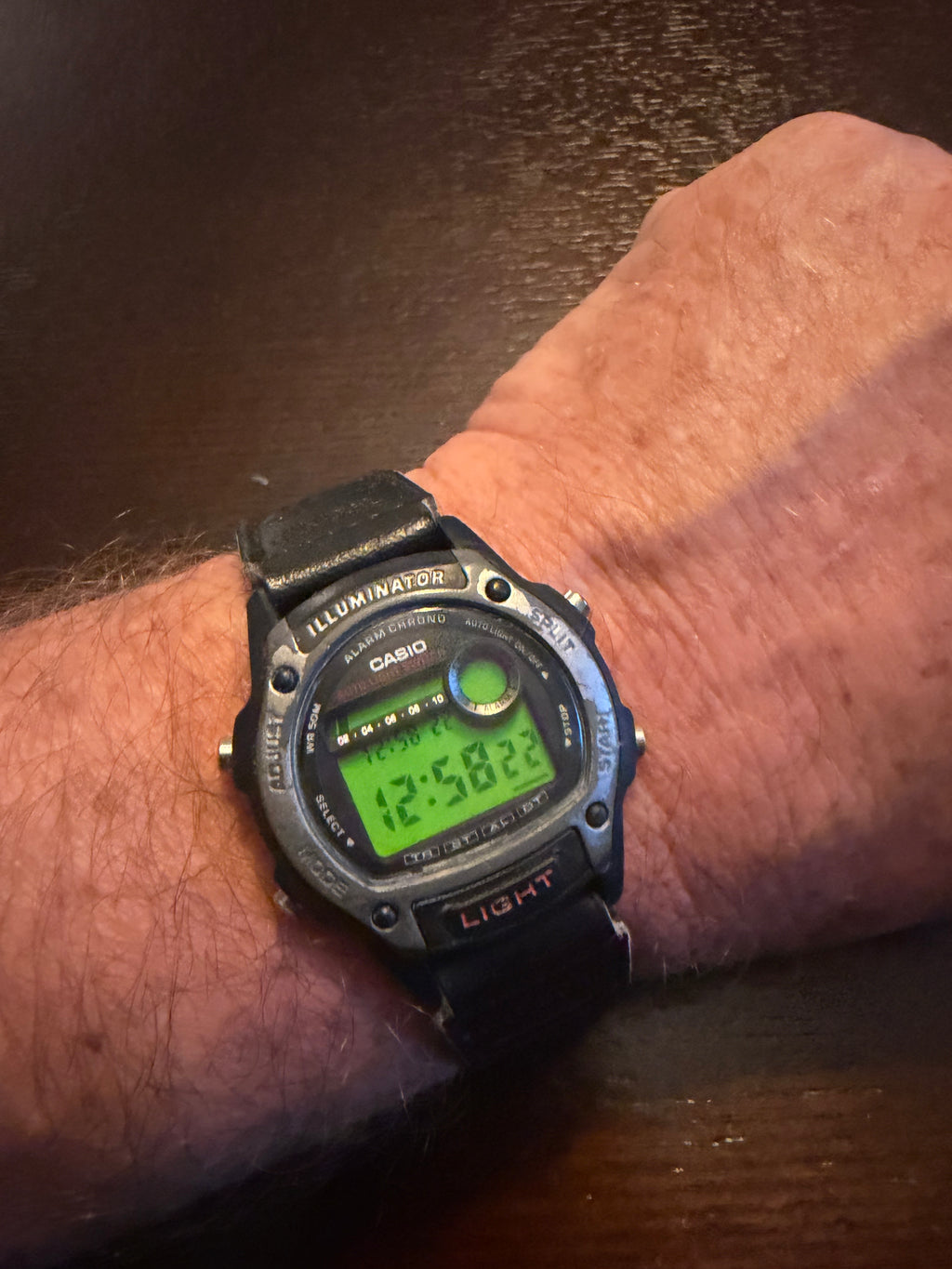 Casio W-94H Illuminator Digital Quartz Watch Module 1950 Black Resin Alarm Chronograph