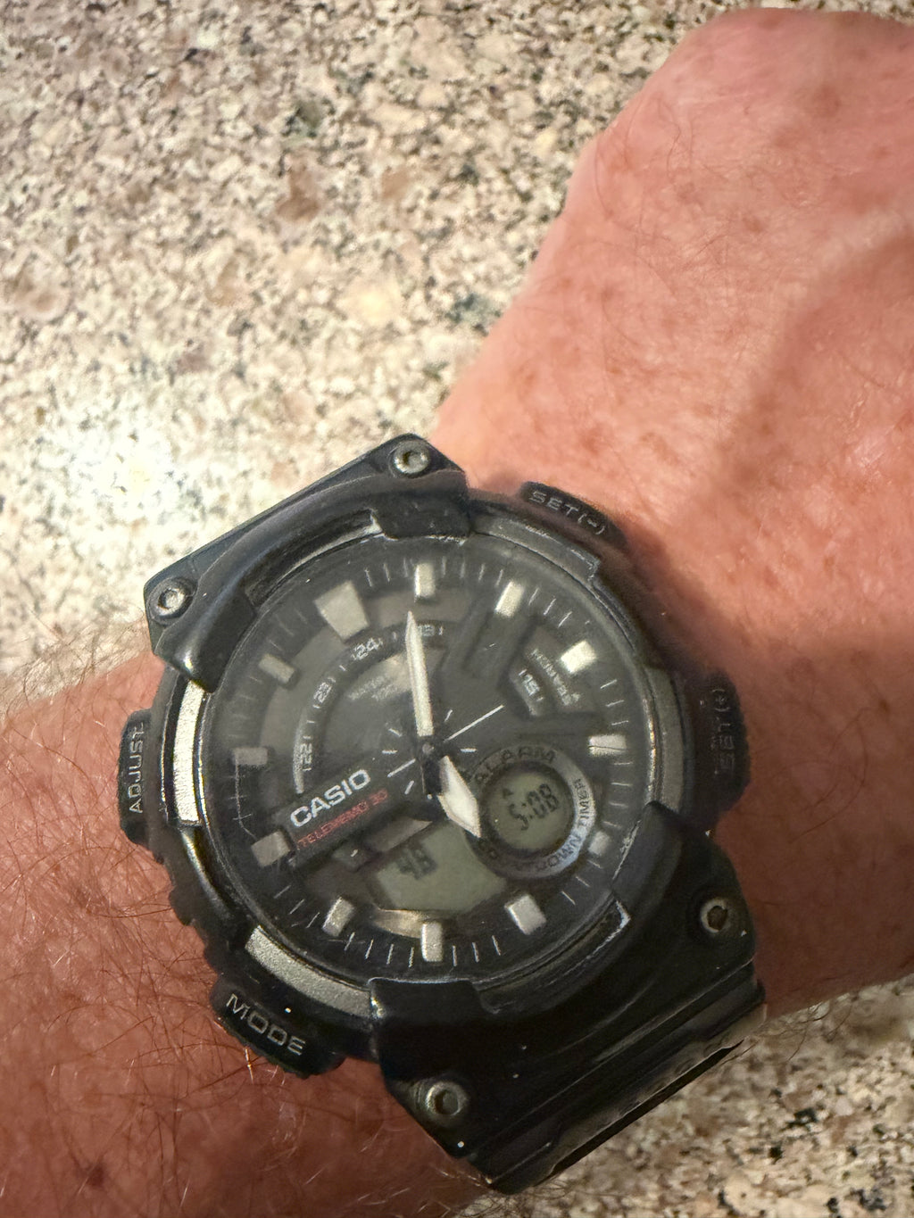 Casio AEQ-110W Analog Digital World Time Telememo 30 Men’s Quartz Watch 5479 Black 100M
