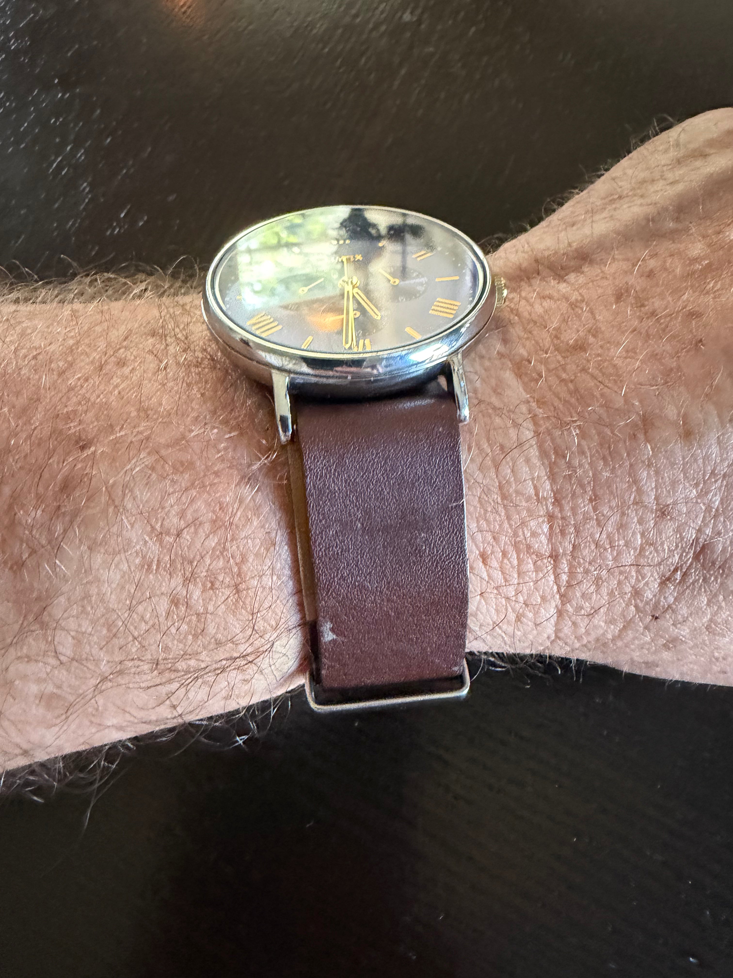 Timex Fairfield TW2R85100 Multifunction Men’s Watch Black Dial Brown Leather Strap