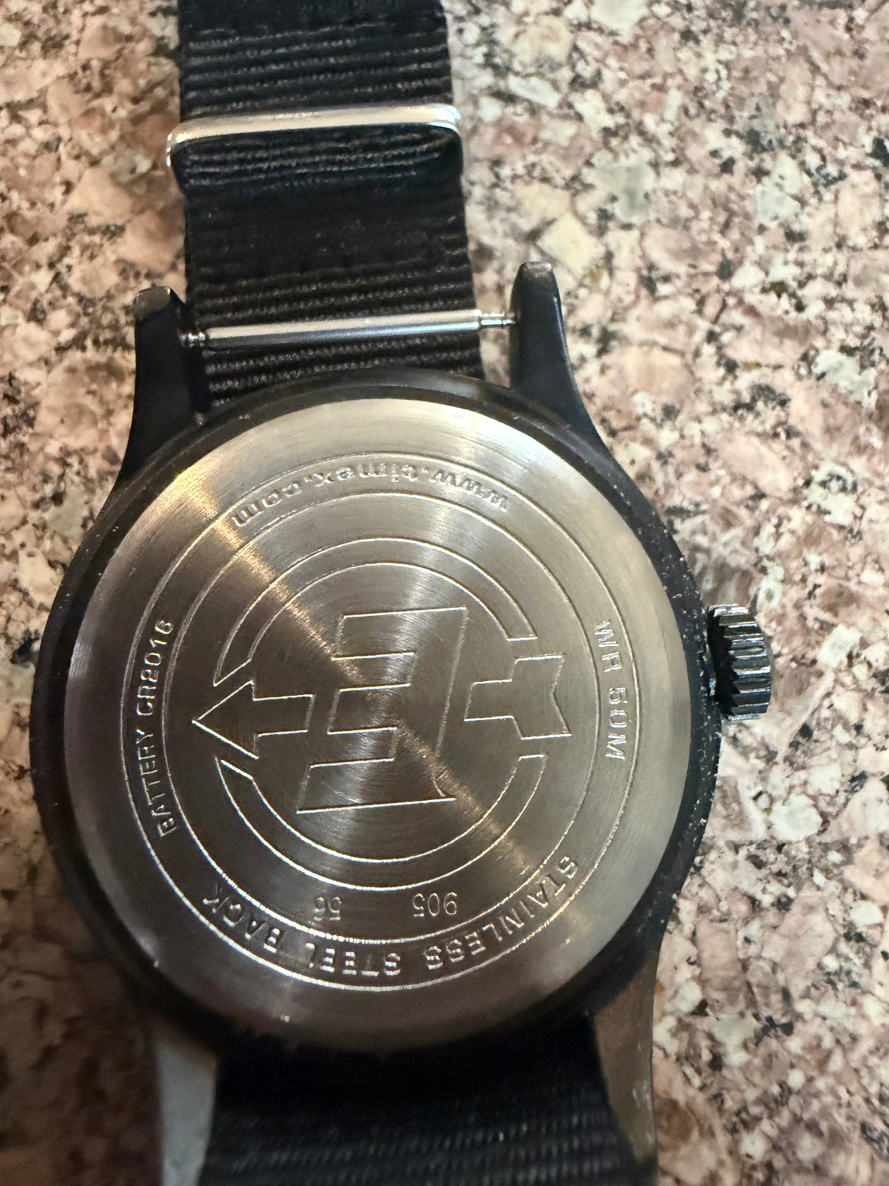 Vintage Timex Expedition Field Watch Quartz Gunmetal Metal Case Indiglo 50M