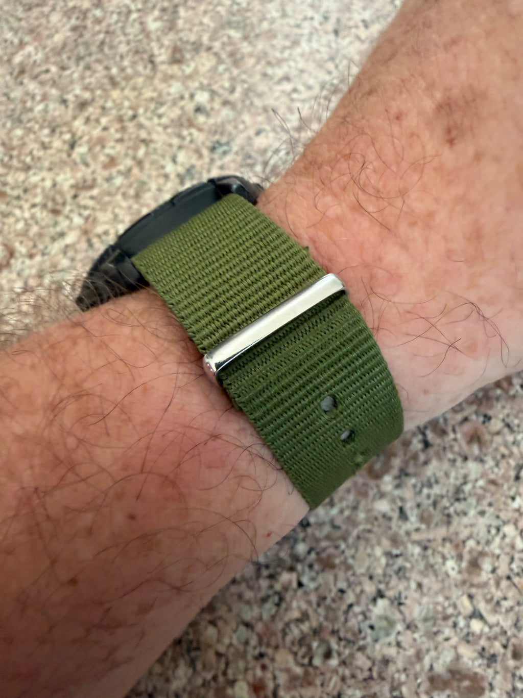 Vintage Timex Indiglo Field Watch Black Tactical Quartz 30M Green NATO, New Batt
