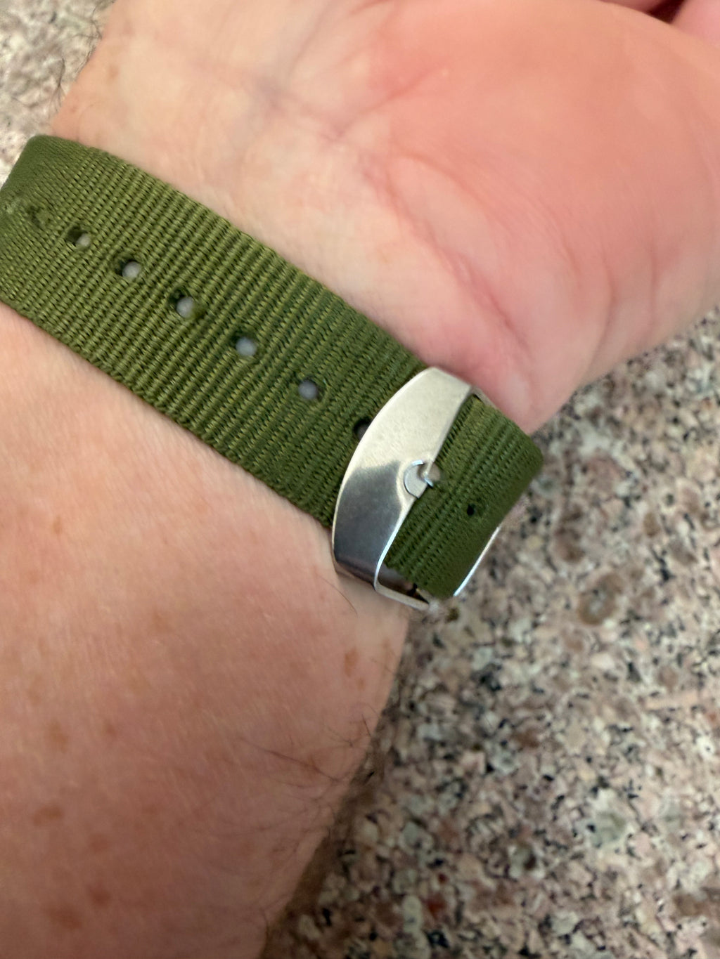 Vintage Timex Indiglo Field Watch Black Tactical Quartz 30M Green NATO, New Batt