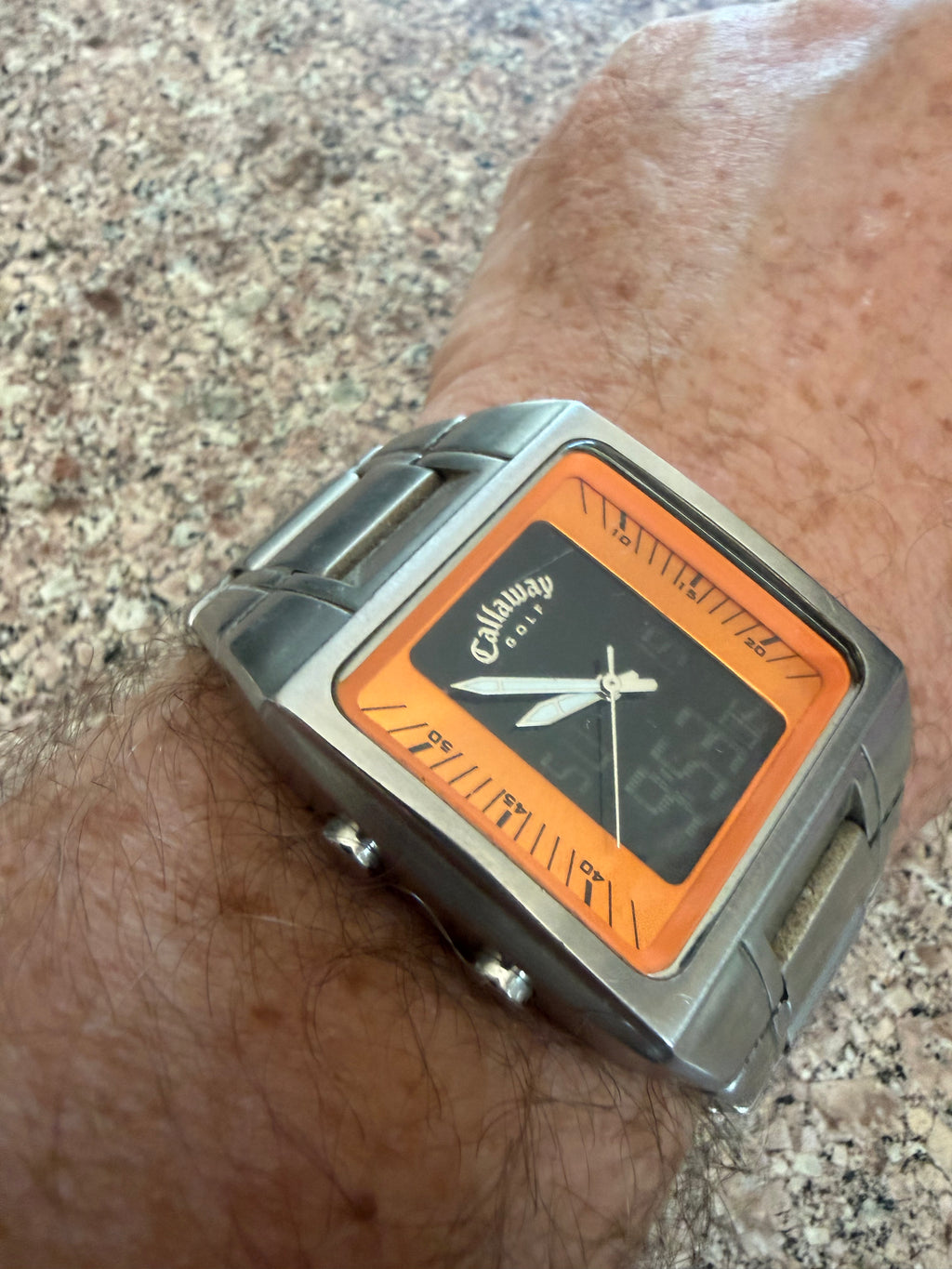 Callaway Golf CY-2073 Watch Stainless Steel – Orange Dial - analogue and digital
