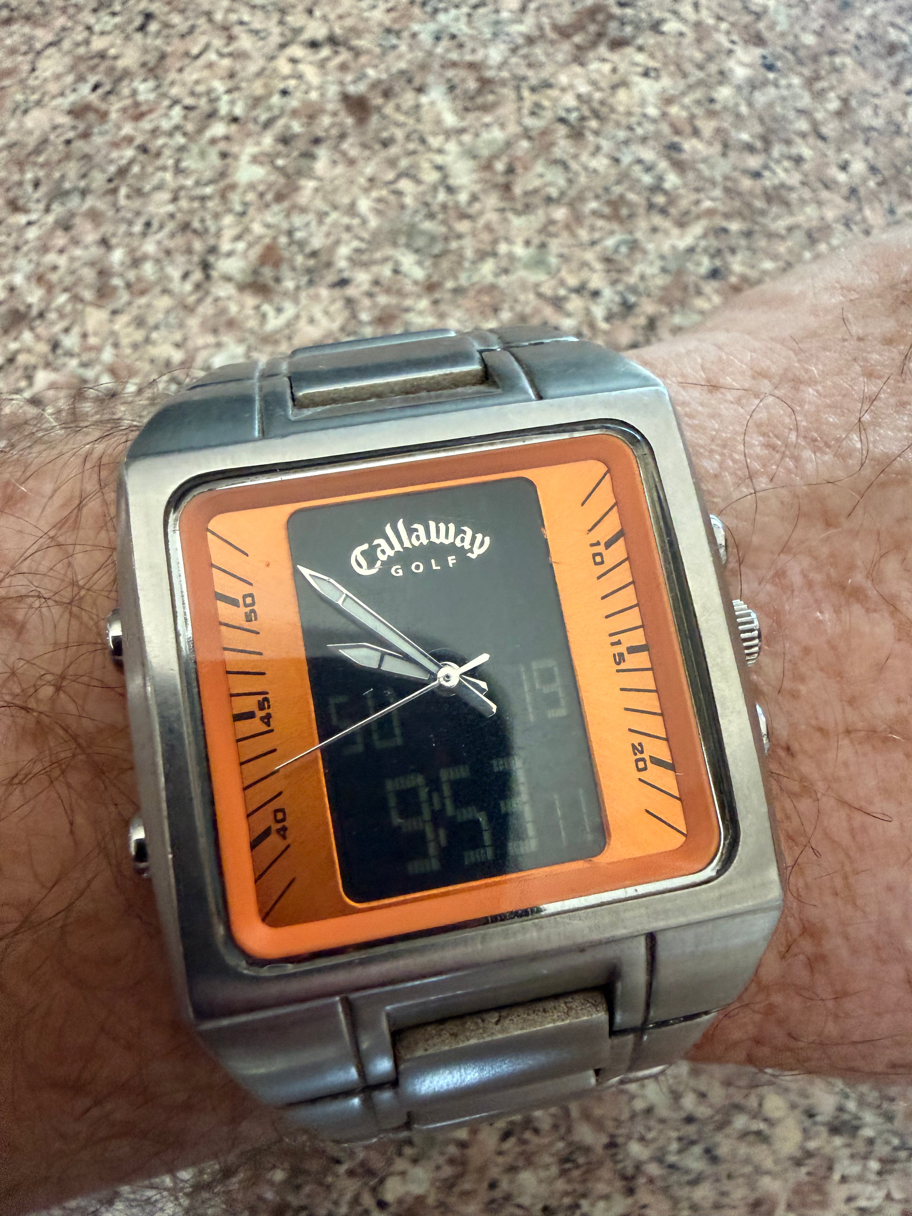 Callaway Golf CY-2073 Watch Stainless Steel – Orange Dial - analogue and digital