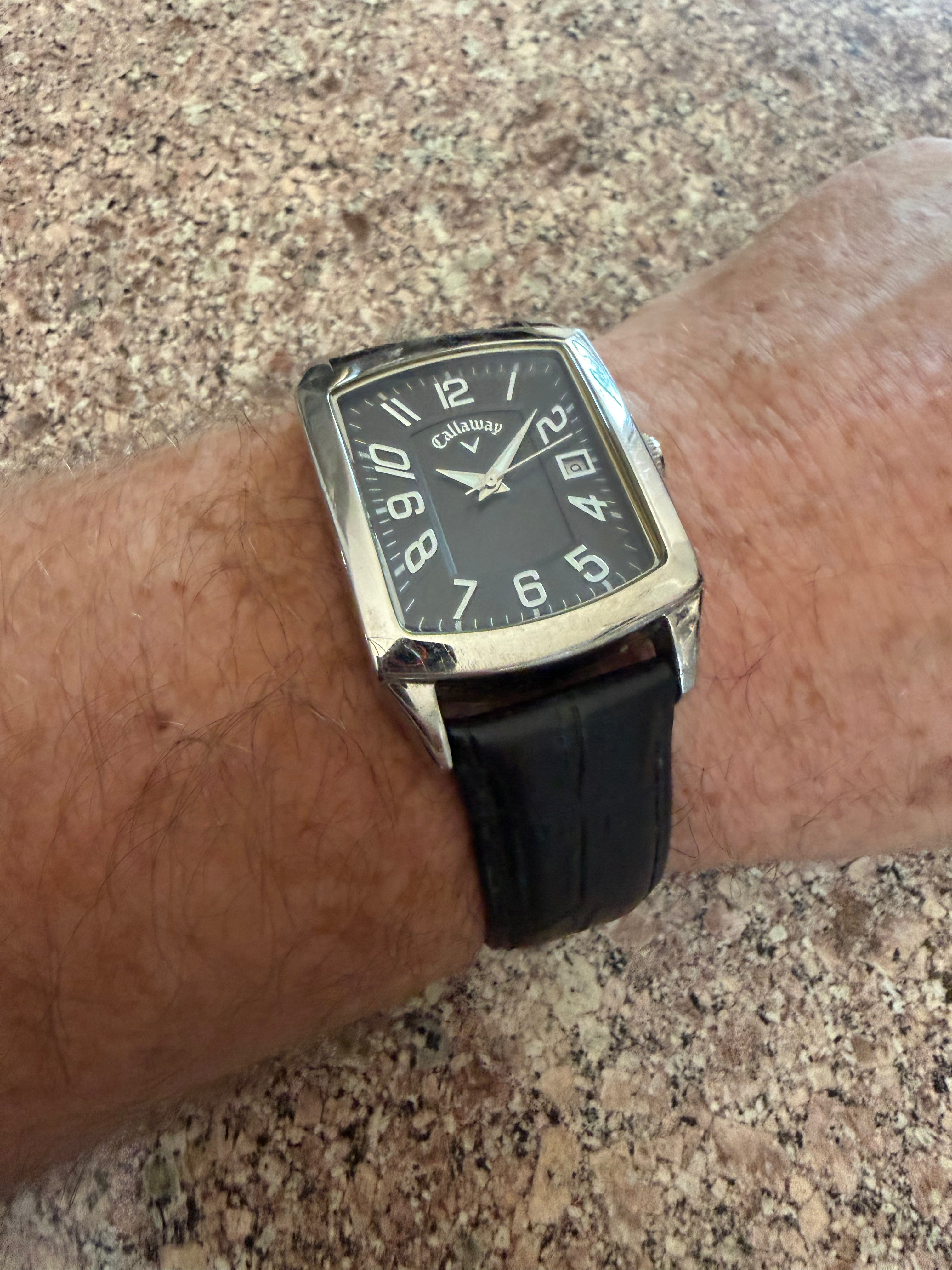 Vintage Callaway Golf CY2091 Quartz Tonneau Men’s Watch