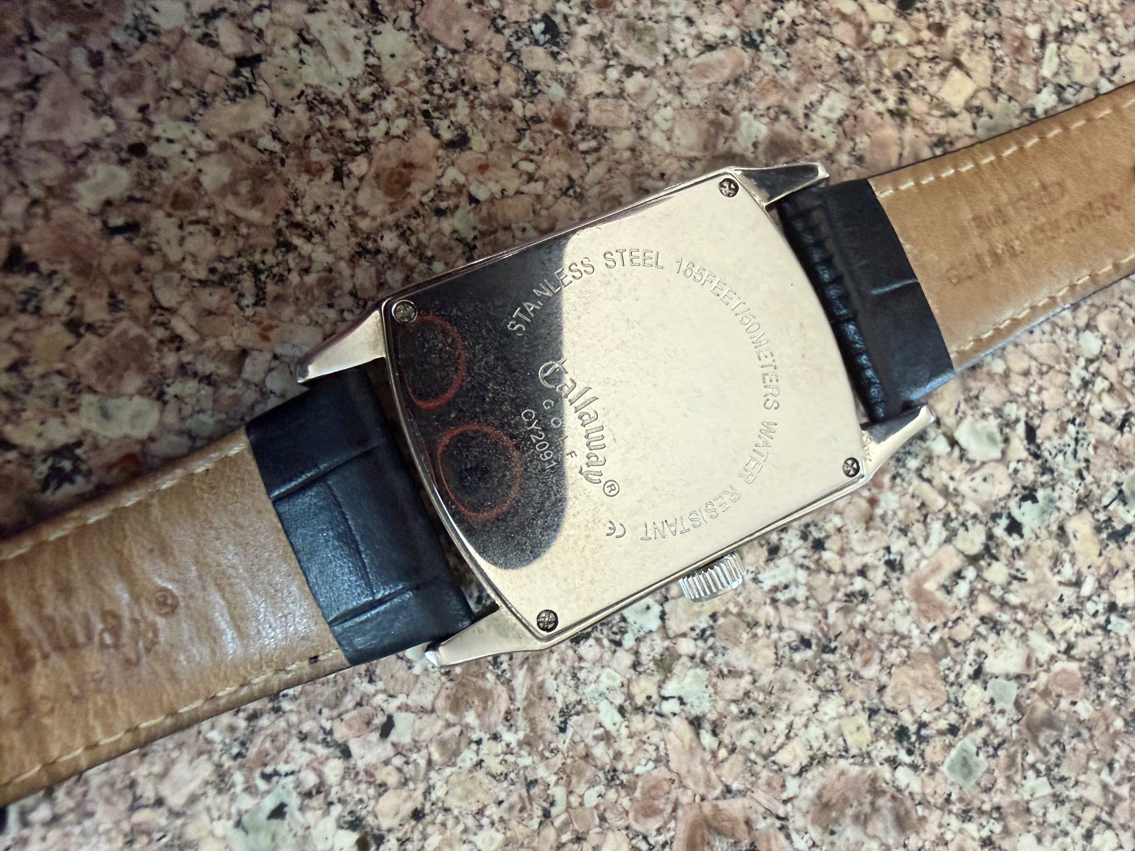 Vintage Callaway Golf CY2091 Quartz Tonneau Men’s Watch