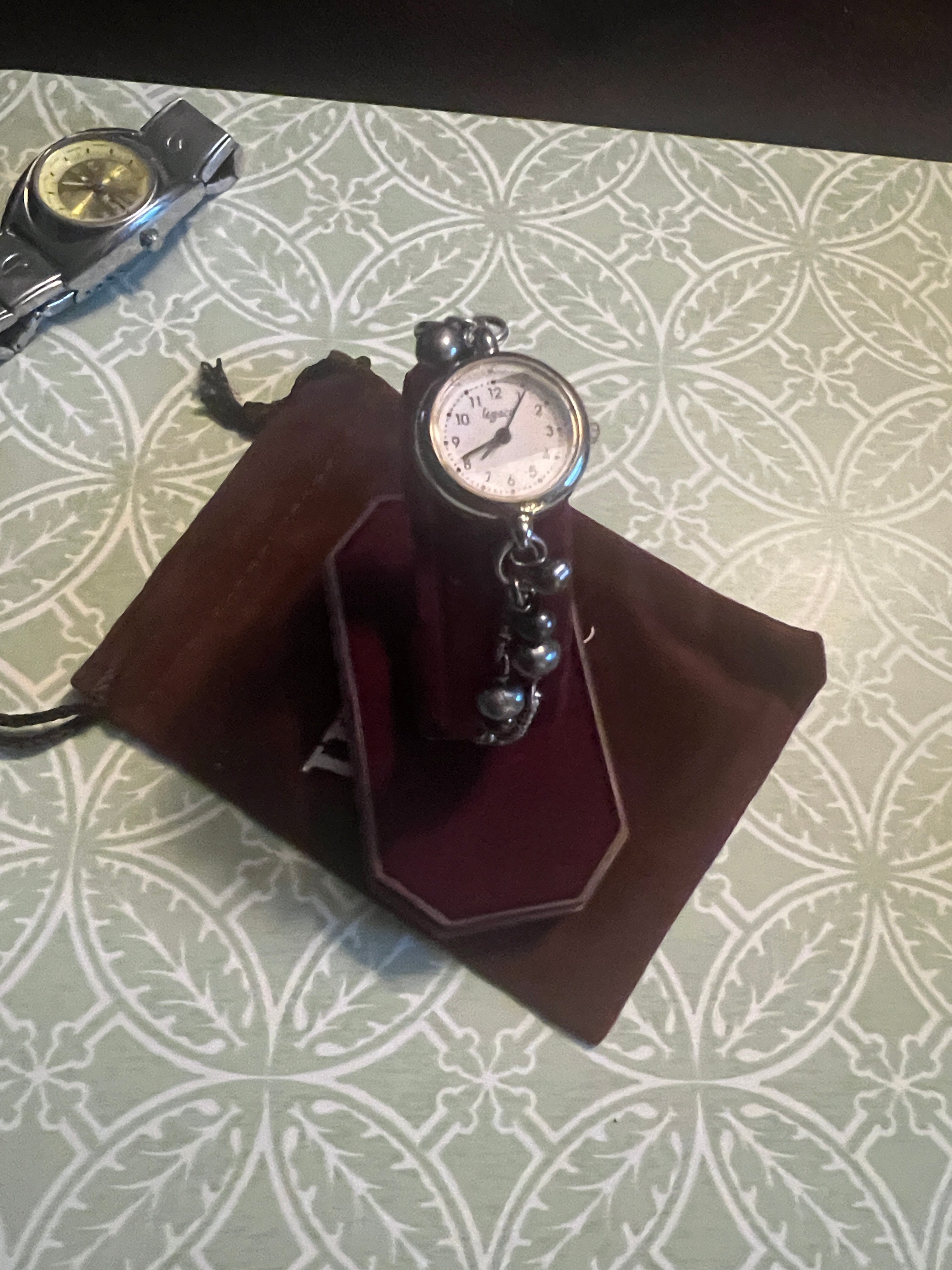Vintage Legacy Ladies Dainty Silver Beaded Watch
