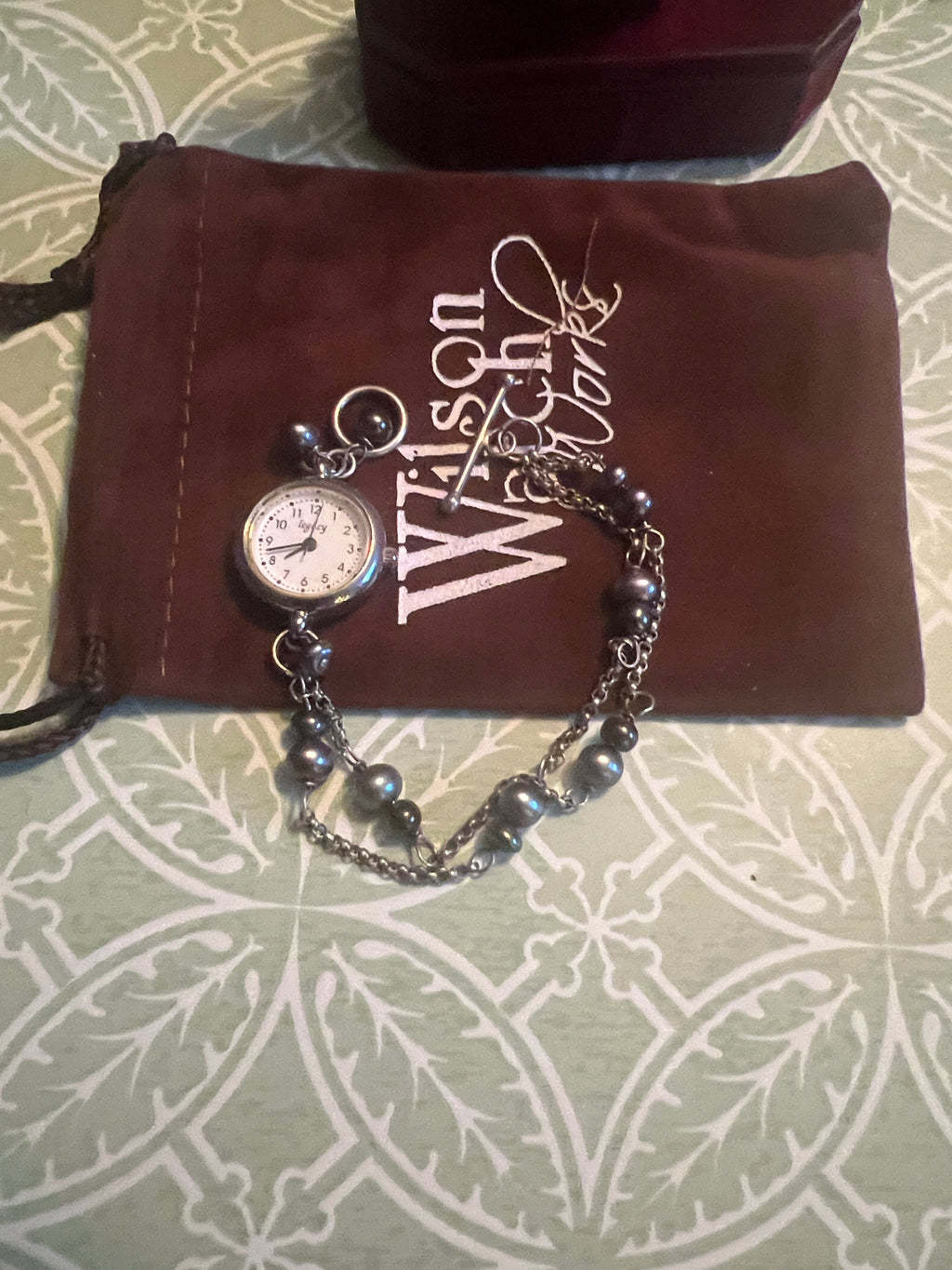Vintage Legacy Ladies Dainty Silver Beaded Watch