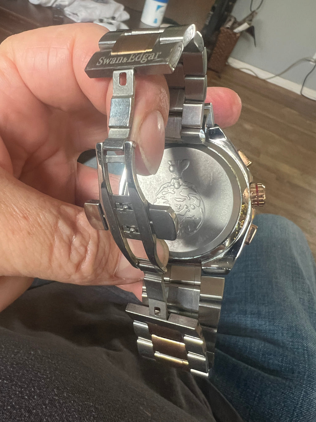 Swan & Edgar World Time Chronograph Automatic Watch. Full links.