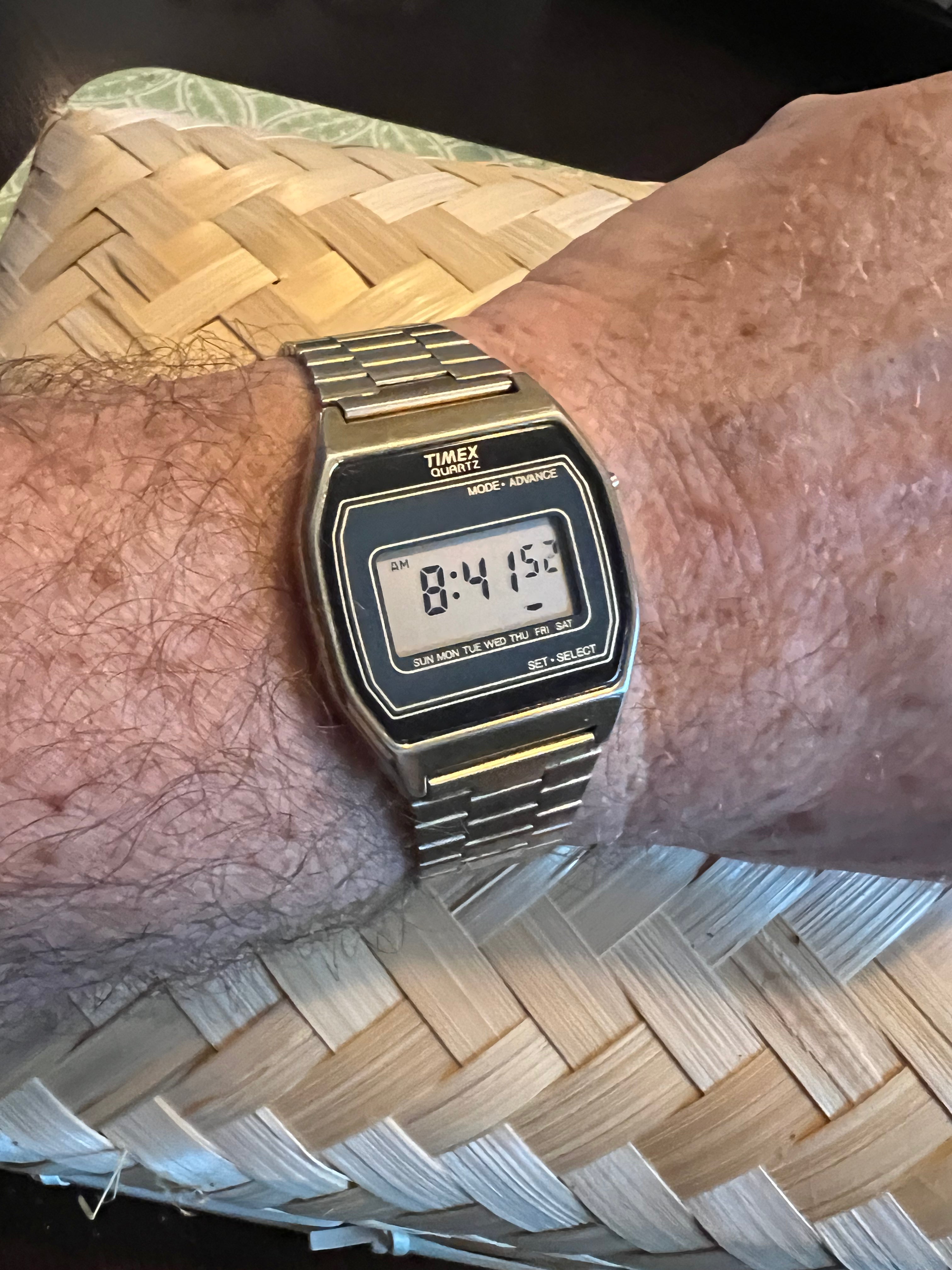Vintage Gold tone Timex lat 70’s K-cell digital watch
