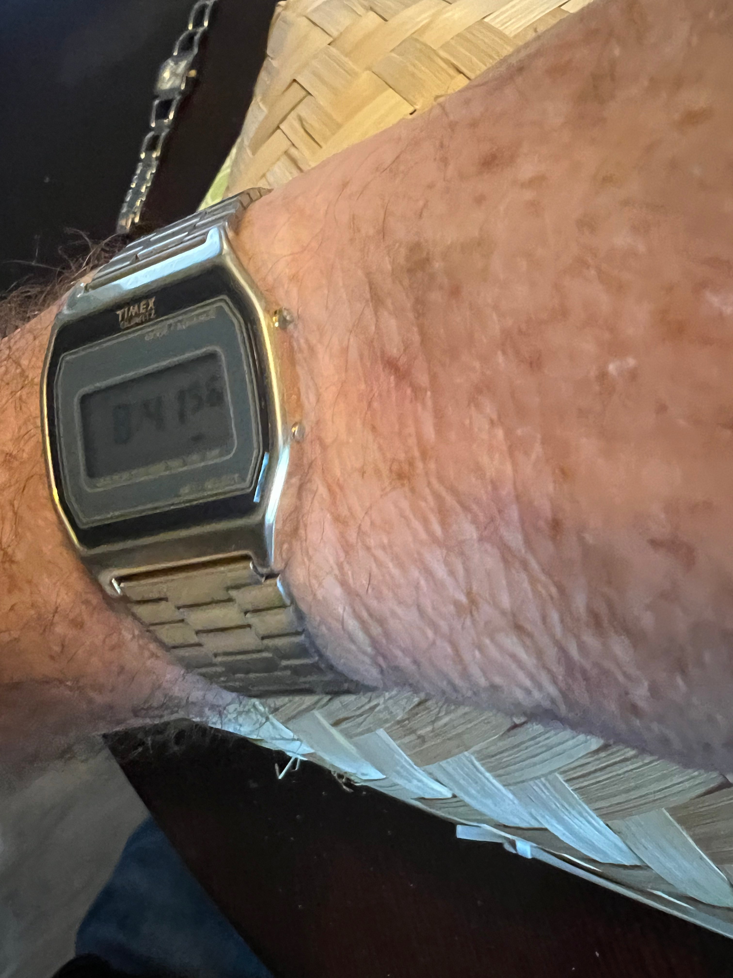 Vintage Gold tone Timex lat 70’s K-cell digital watch