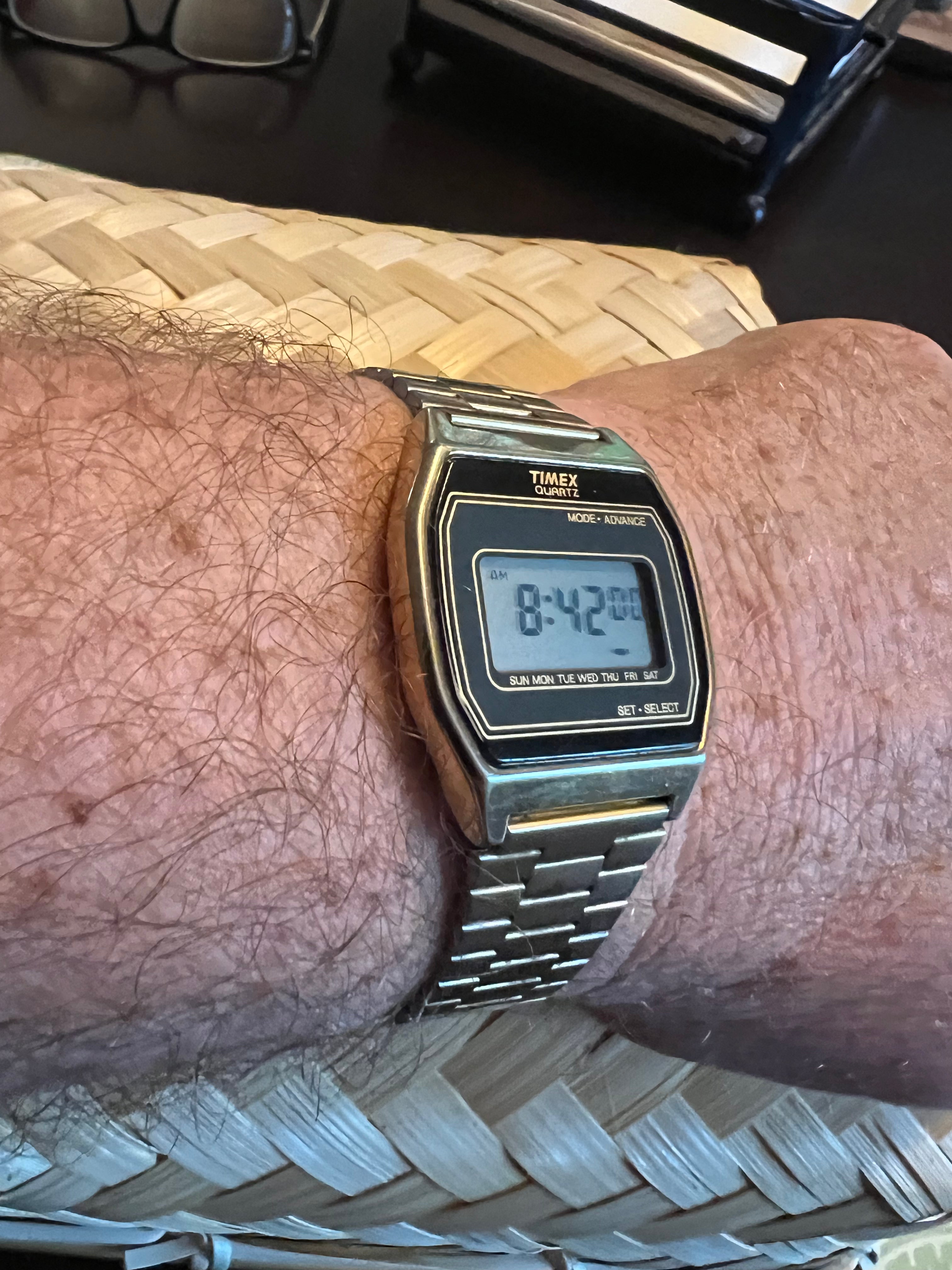Vintage Gold tone Timex lat 70’s K-cell digital watch
