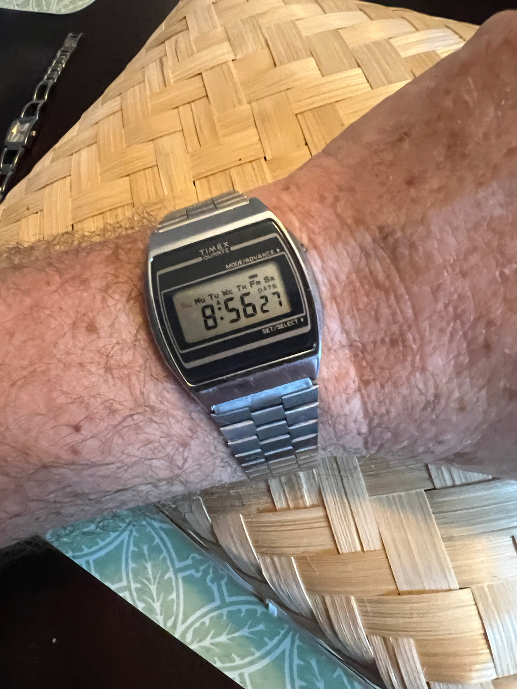 Vintage Men’s Timex K-cell silver tone new battery works perfectly