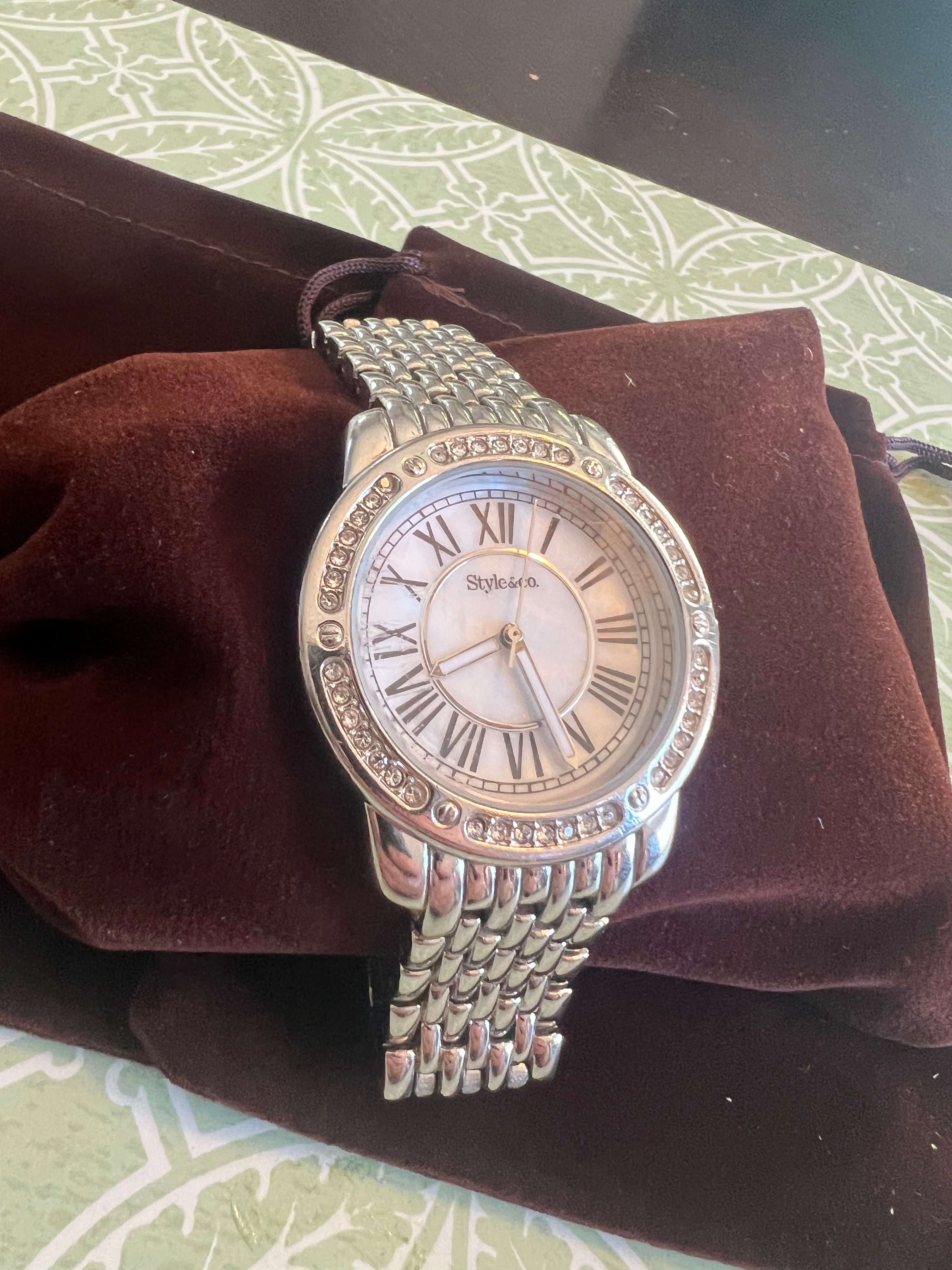 Ladies Styleco diamond accent cocktail watch. New battery