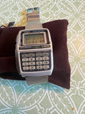 Casio DBC-W150 Watch Men 37mm Digital Silver Tone Atomic Calculator New Battery