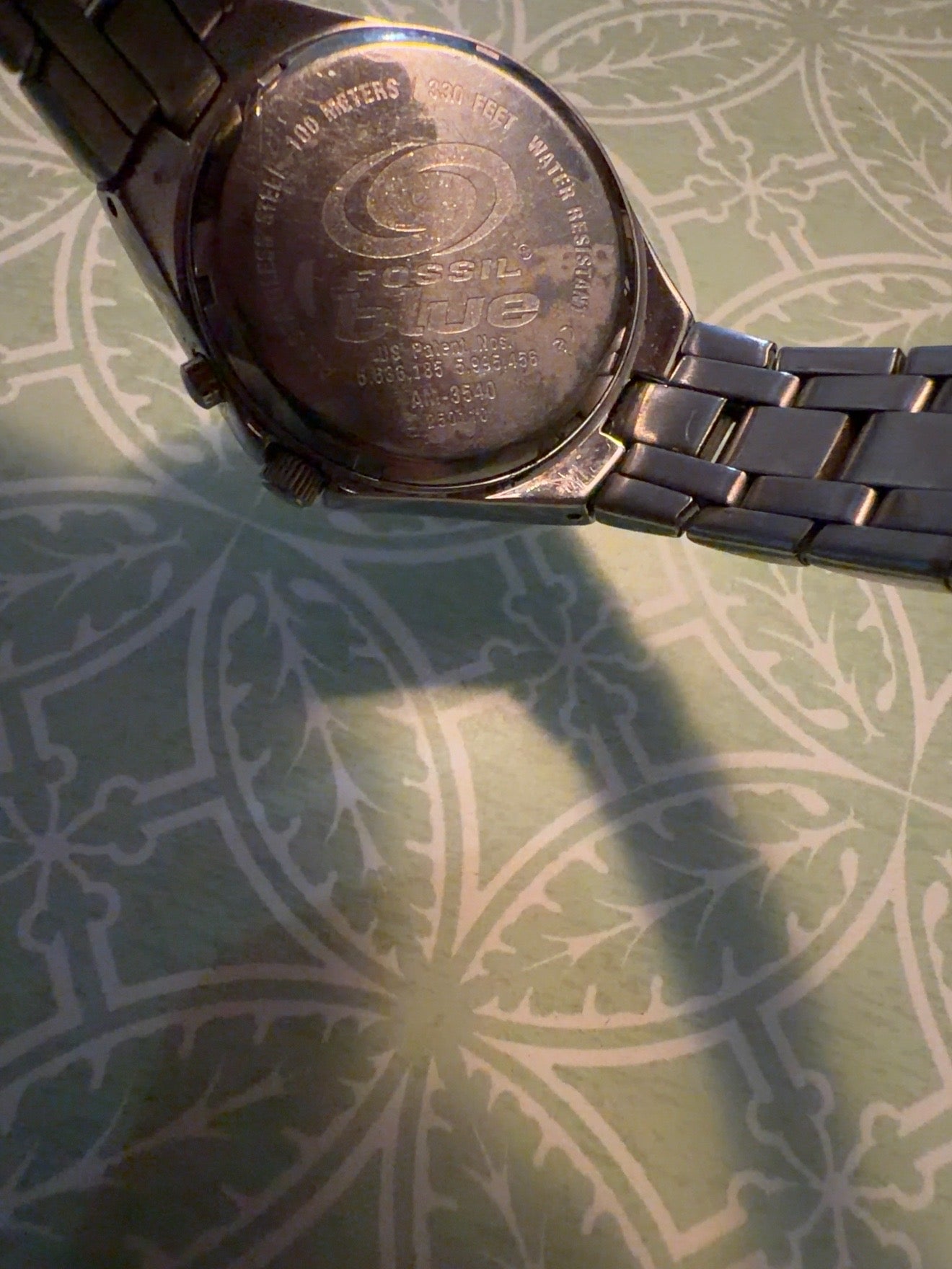 Fossil Blue Men’s 100M Quartz Watch – Stainless Steel – New Battery – Running