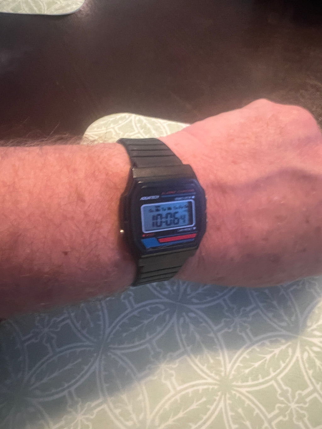 Classic 1982 Aquatech men’s digital watch. New battery