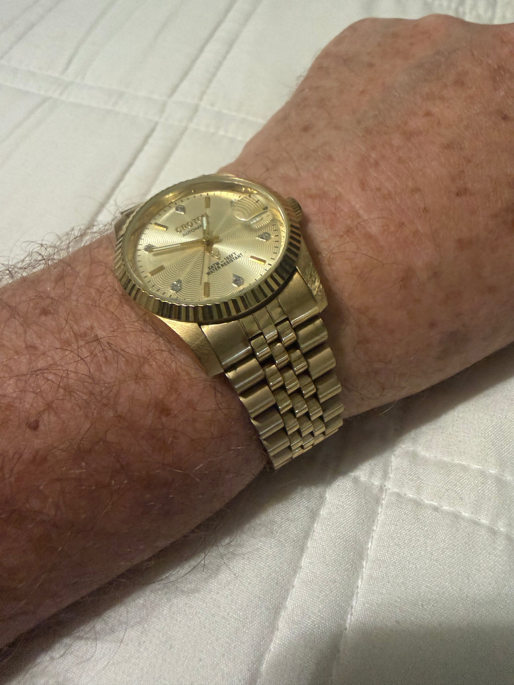 Men’s vintage Croton automatic diver on original jubilee bracelet