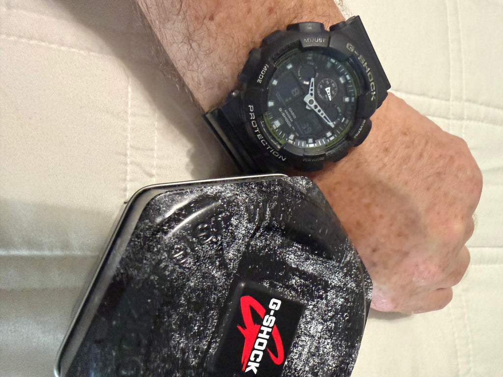 Casio G-Shock Watch Men 5081 GA-100L 51mm Black Green Analog Digital New Battery
