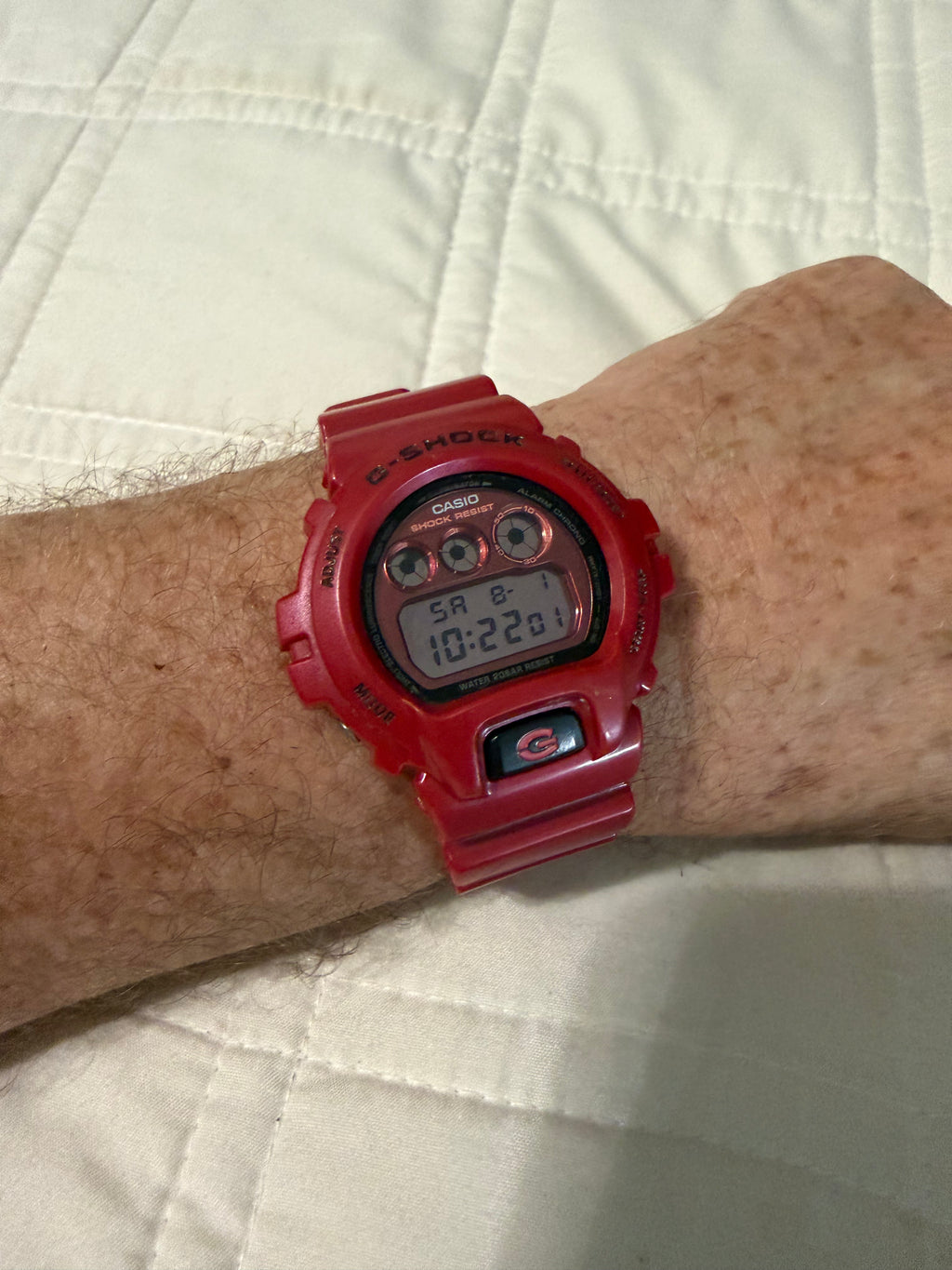 Casio G-Shock DW-6900MF Watch Men 50mm Red Crazy Color Alarm Chrono Digi NewBatt