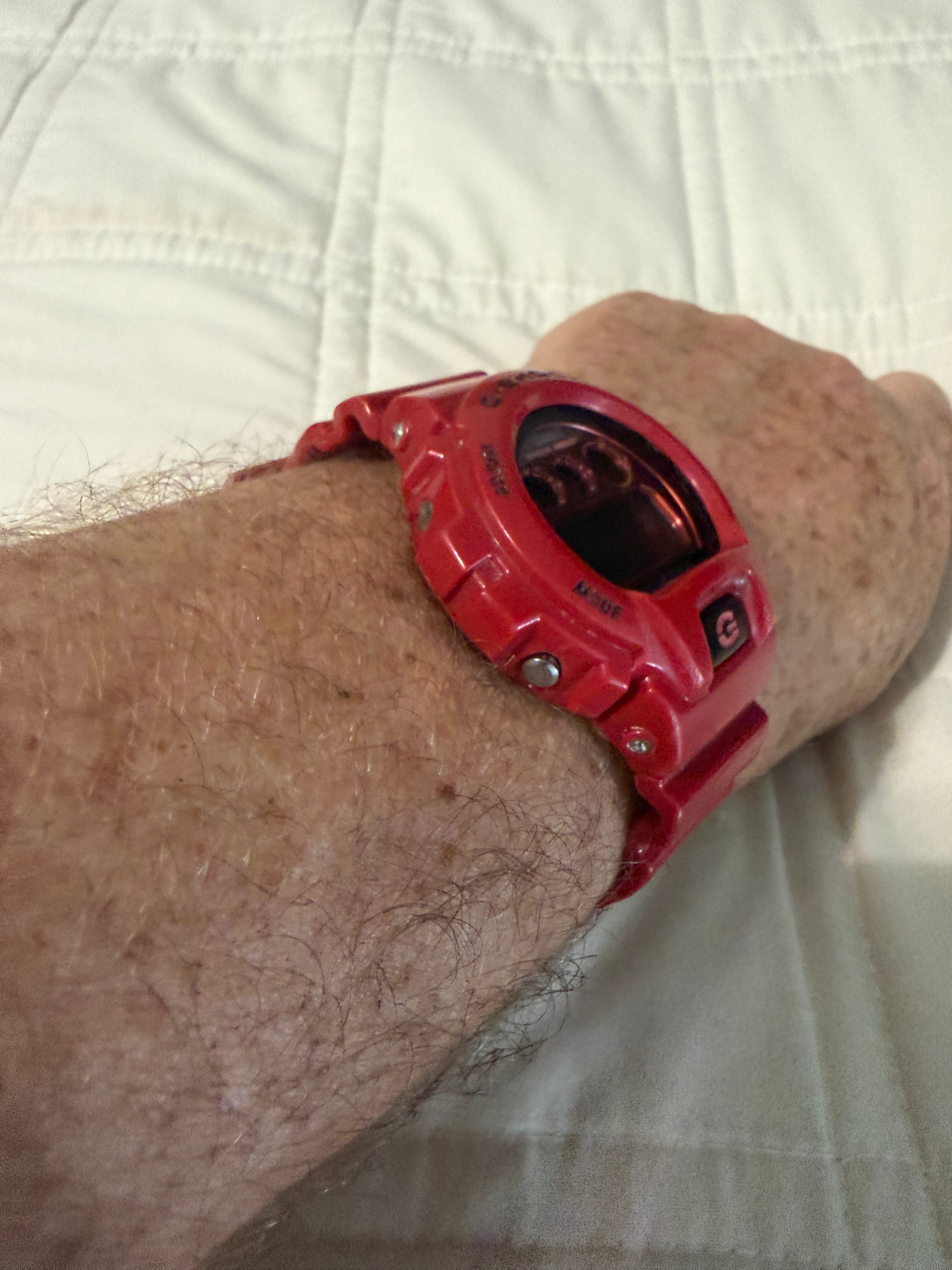 Casio G-Shock DW-6900MF Watch Men 50mm Red Crazy Color Alarm Chrono Digi NewBatt