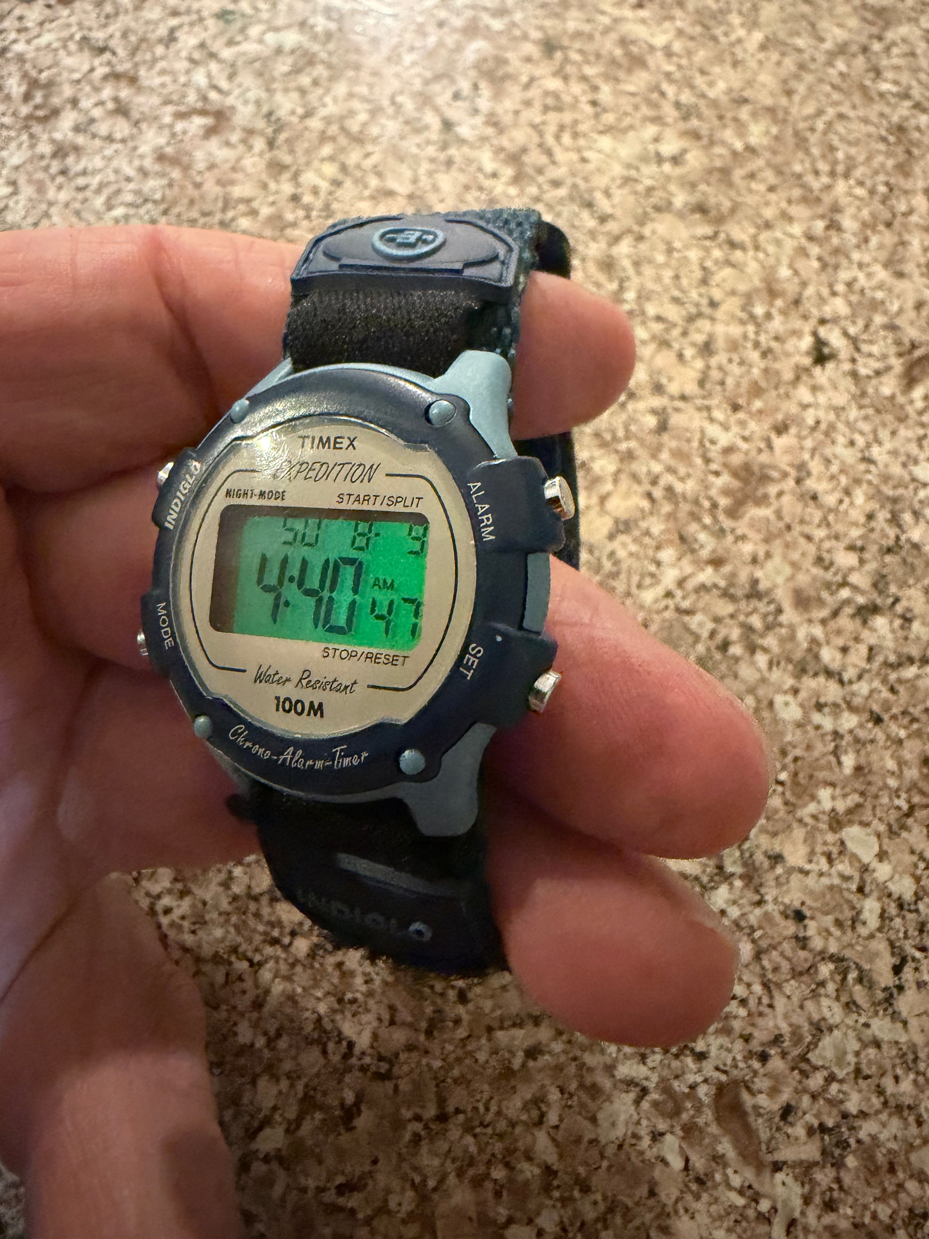 Vintage Timex Expedition Ladies Digital Watch Indiglo 100M New Battery Runs Great