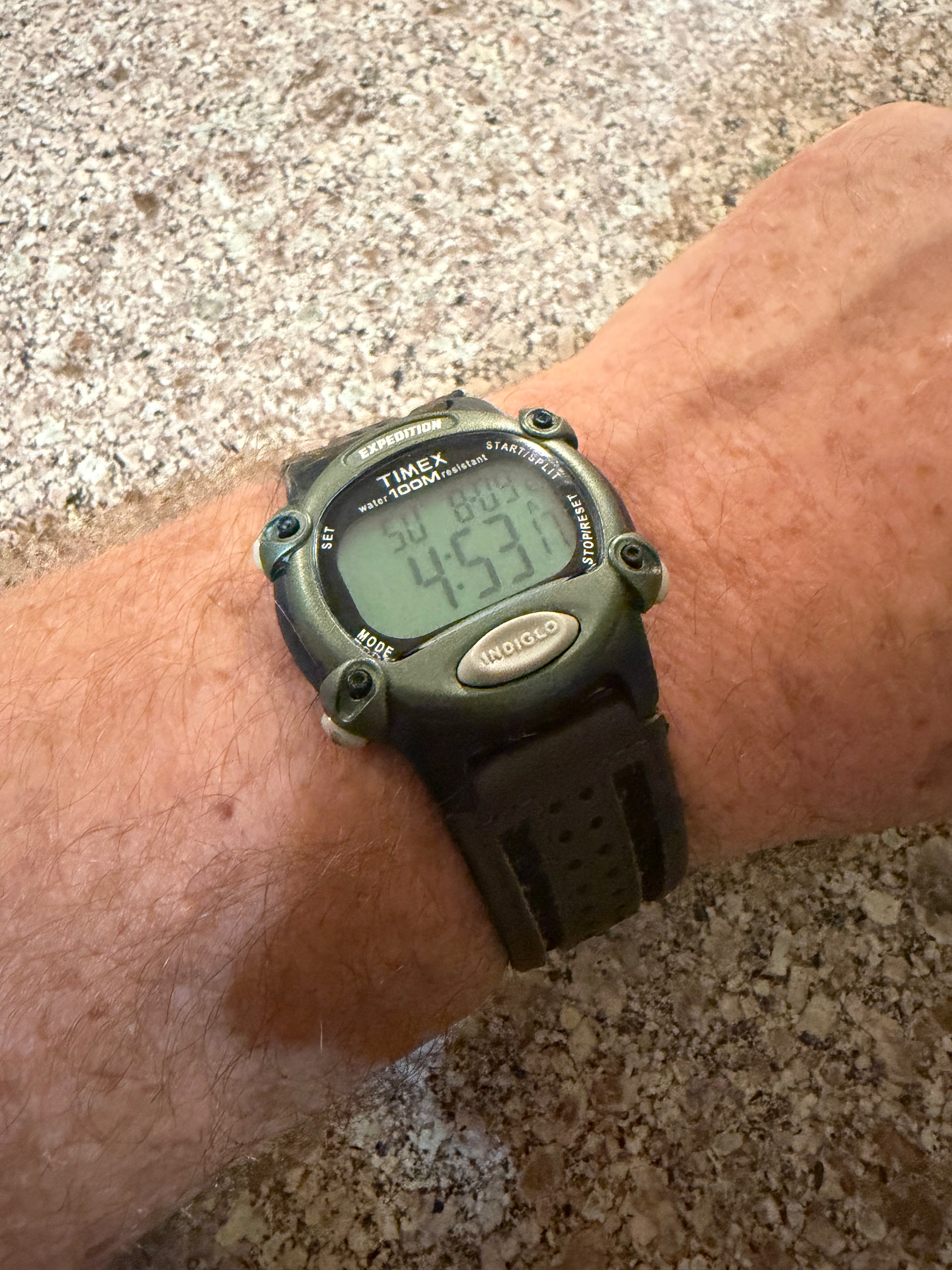 Timex Expedition 866 M0 Digital Watch NEW BATTERY Indiglo 100M Works Great