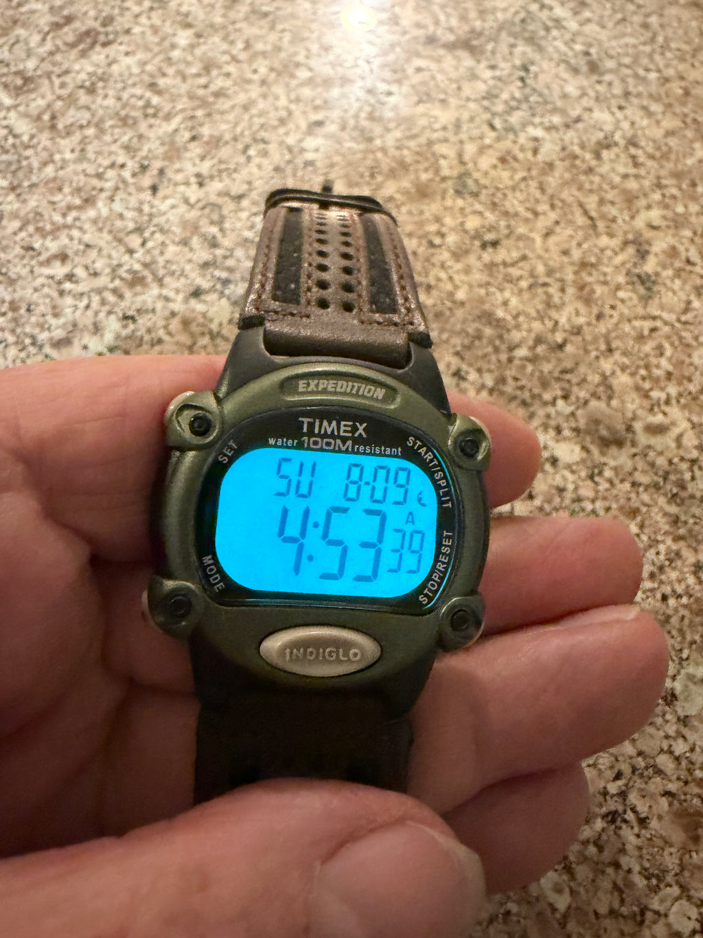 Timex Expedition 866 M0 Digital Watch NEW BATTERY Indiglo 100M Works Great