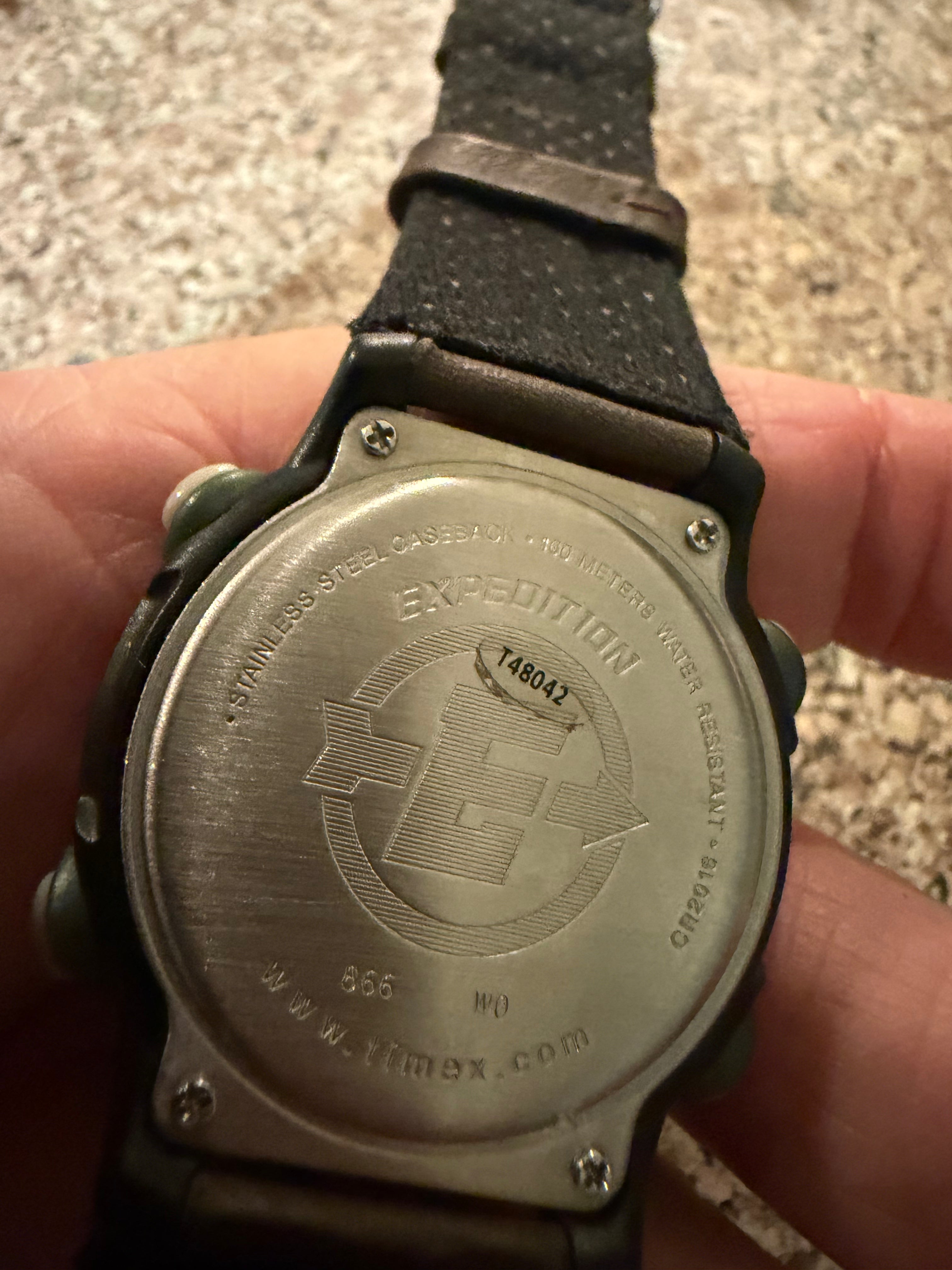 Timex Expedition 866 M0 Digital Watch NEW BATTERY Indiglo 100M Works Great