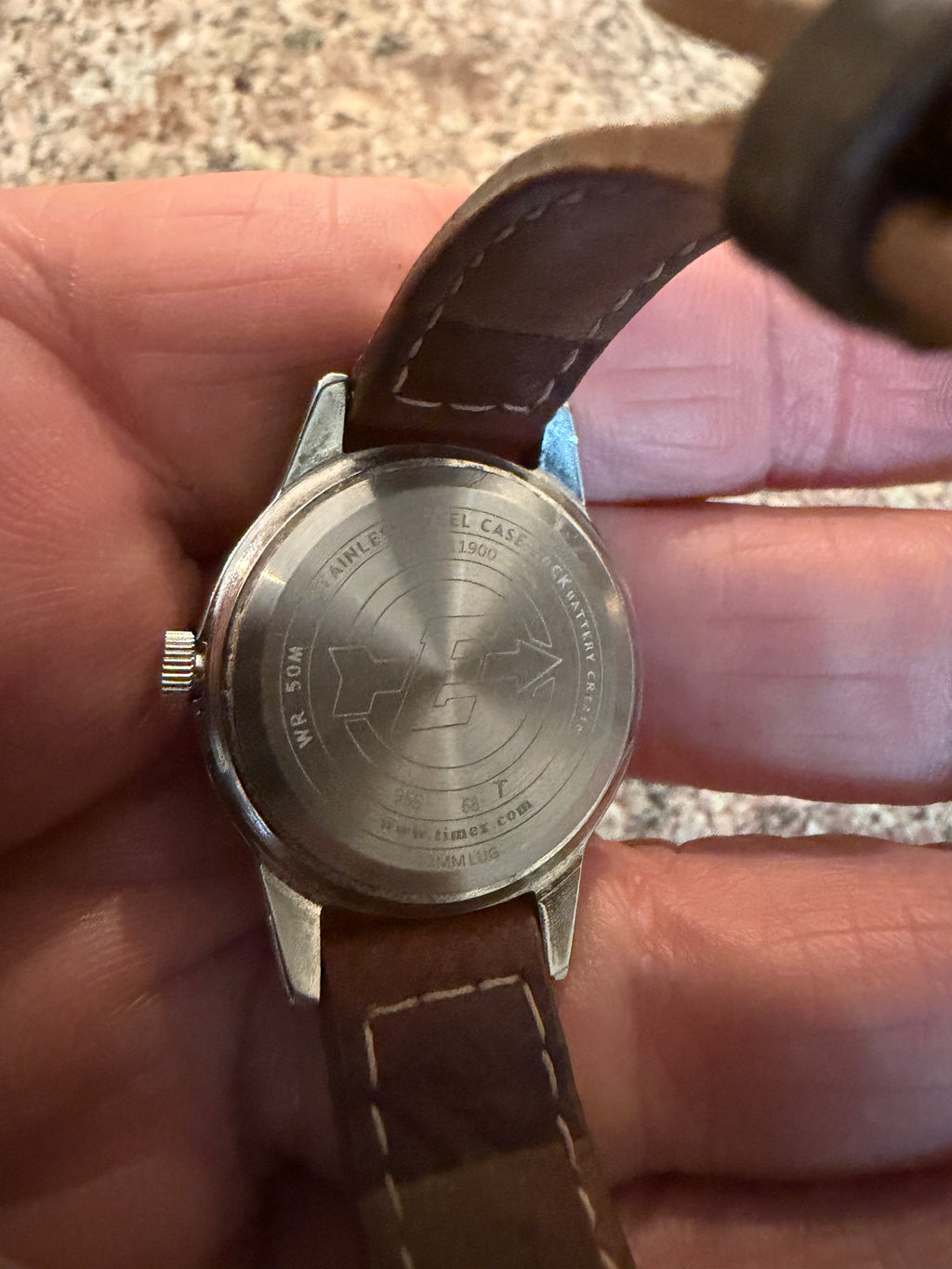 Ladies Timex Expedition Indiglo Field Watch 50M Brown Strap Working Light