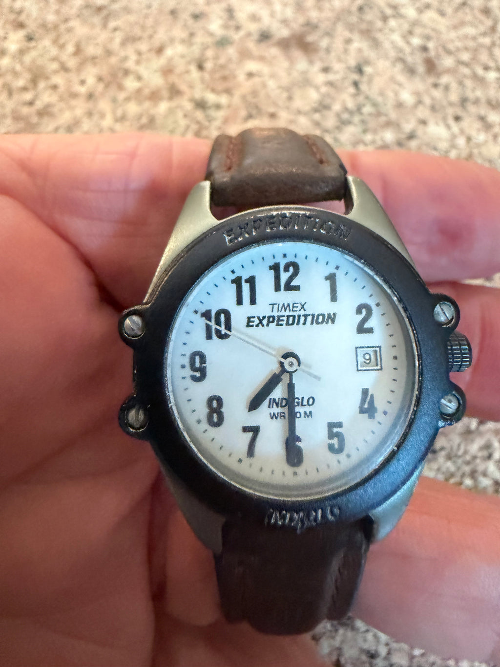 Vintage Timex Expedition Ladies Watch Indiglo Date White Dial New Battery