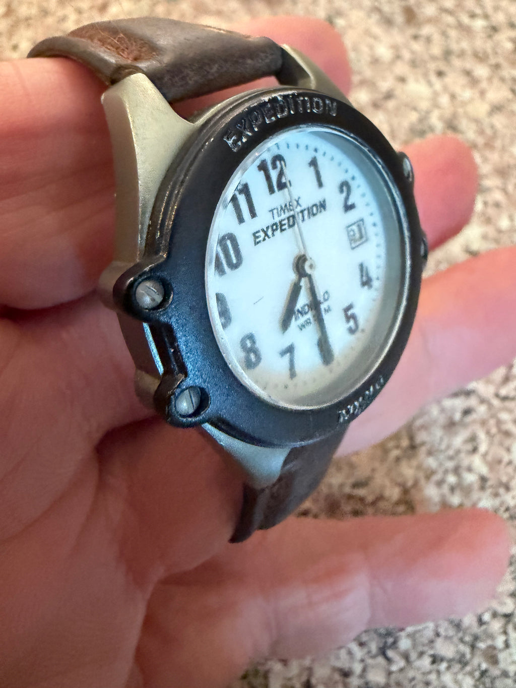 Vintage Timex Expedition Ladies Watch Indiglo Date White Dial New Battery