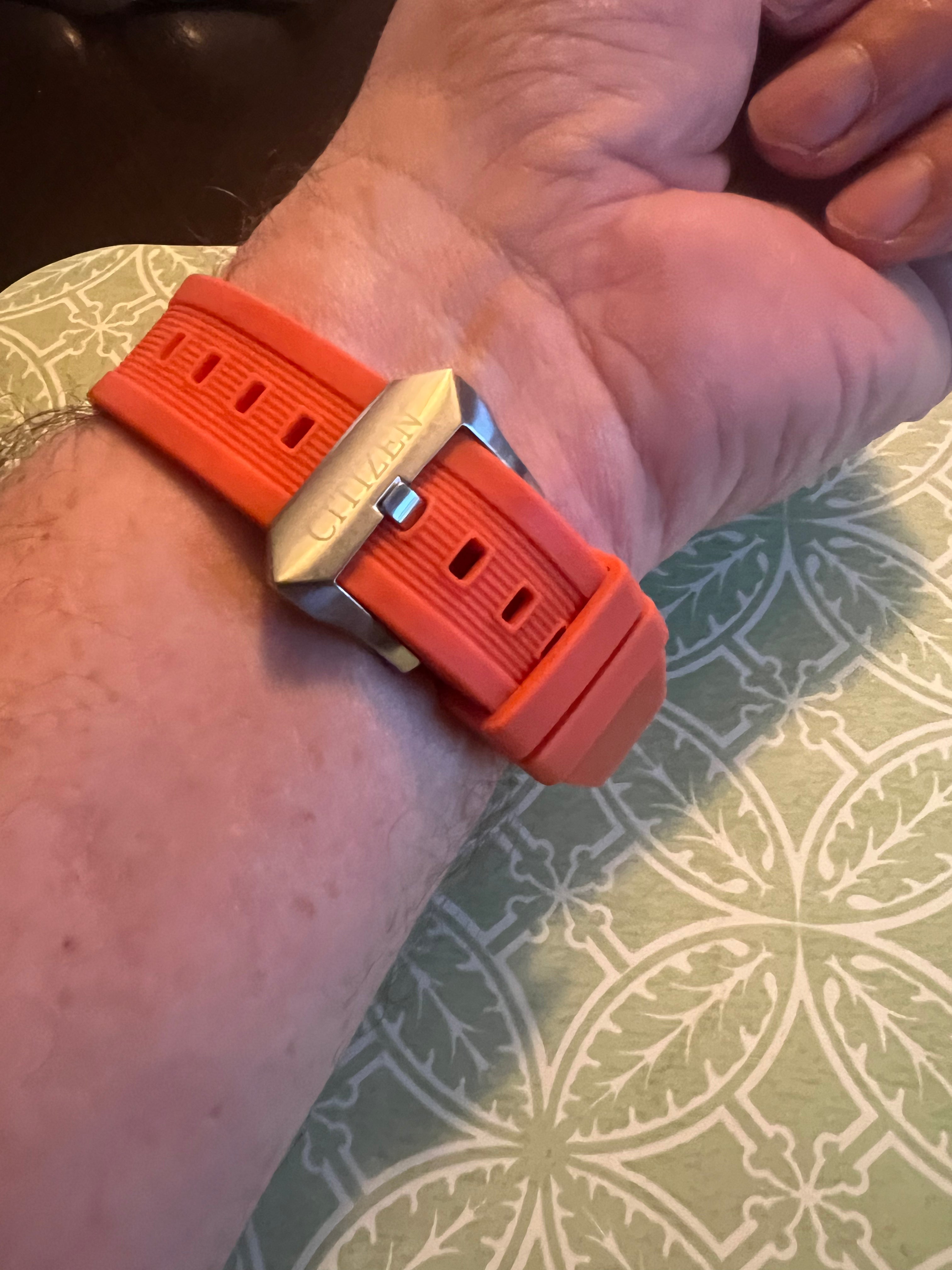 Citizen Promaster Sailhawk Eco Drive Watch Orange Rubber Band C660-R011707 Xlnt