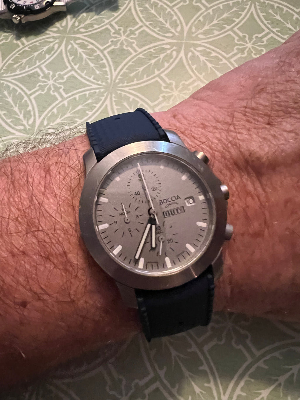 Boccia Titanium Sapphire Crystal OUTSIDE Men's Watch - Chronograph Field Watch