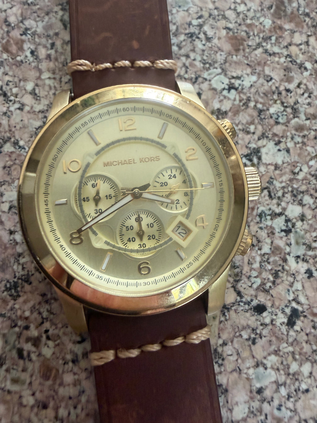 Men’s MK-8077 gold tone watch