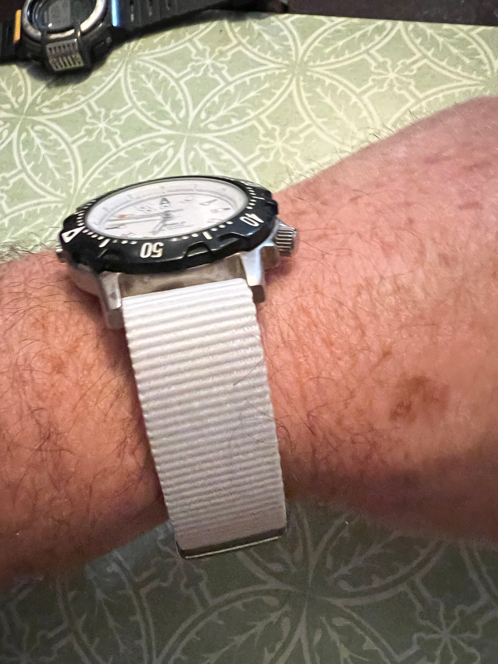 Nautica Watch Flags sailing watch nato strap new battery with Indiglo