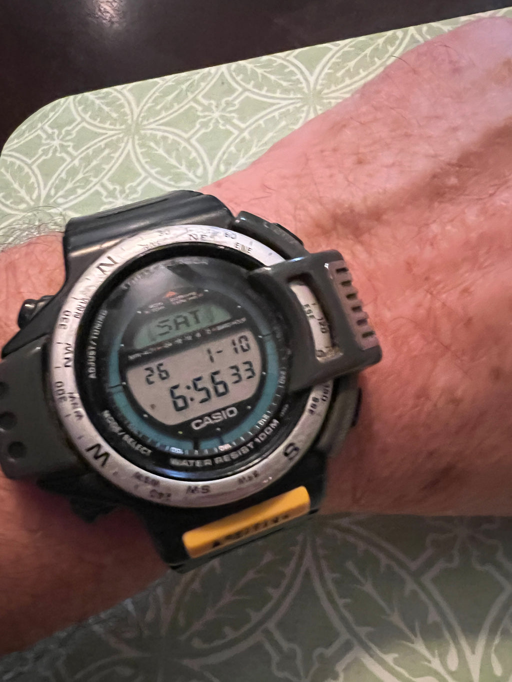 Rare CASIO Vintage 1990 atc-1200 watch New Battery Fully Functional.