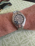 Fossil Quartz Watch AM-3540 Men 100m Steel Dual Color LCD Dial New Battery Full links