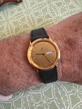 Vintage Men’s Titan gold tone slim men’s dress watch