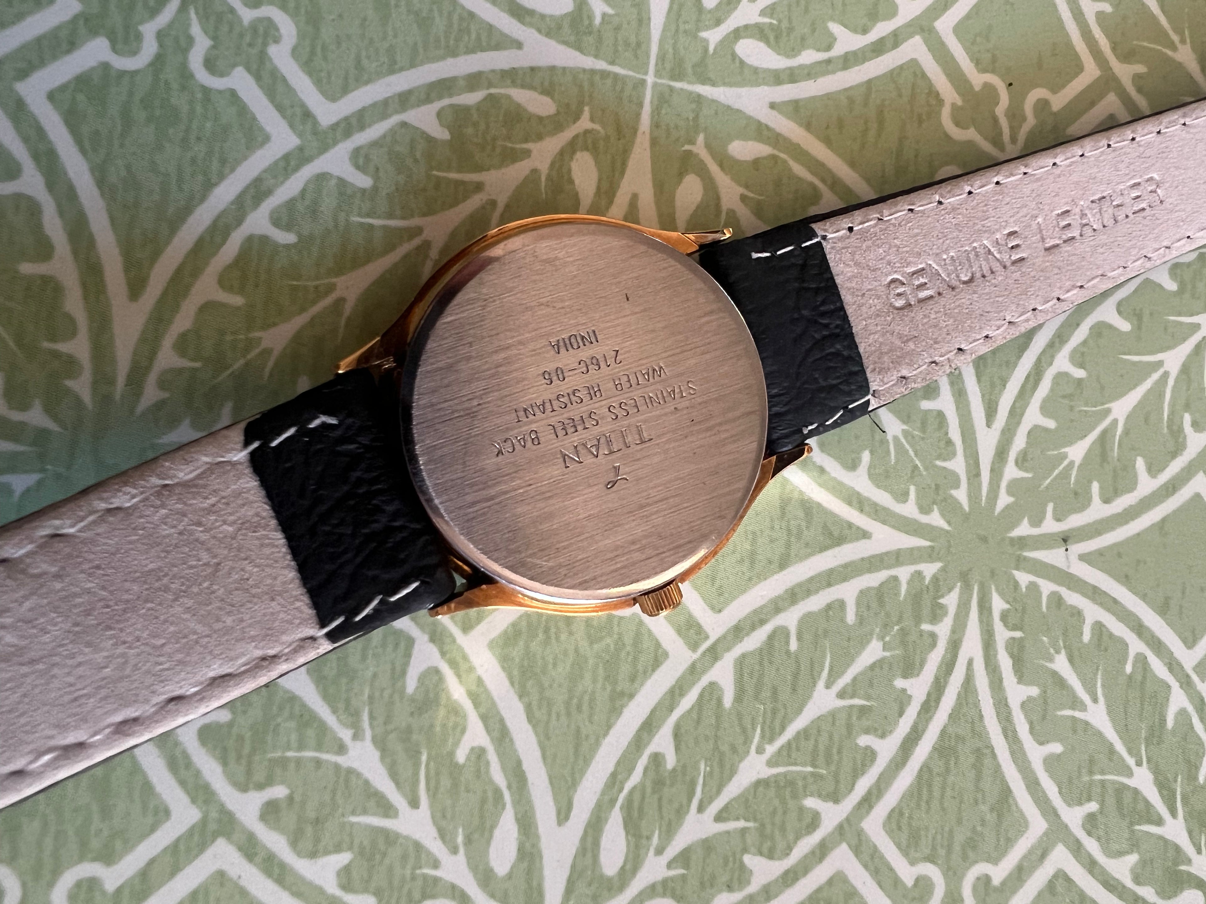 Vintage Men’s Titan gold tone slim men’s dress watch