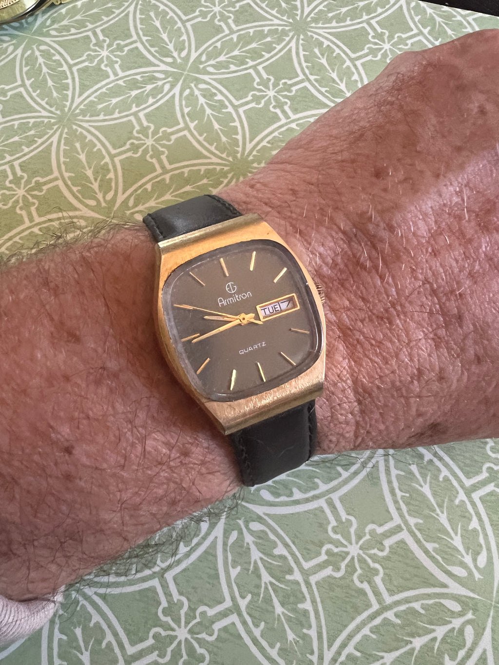 Vintage men’s Armitron tank watch.