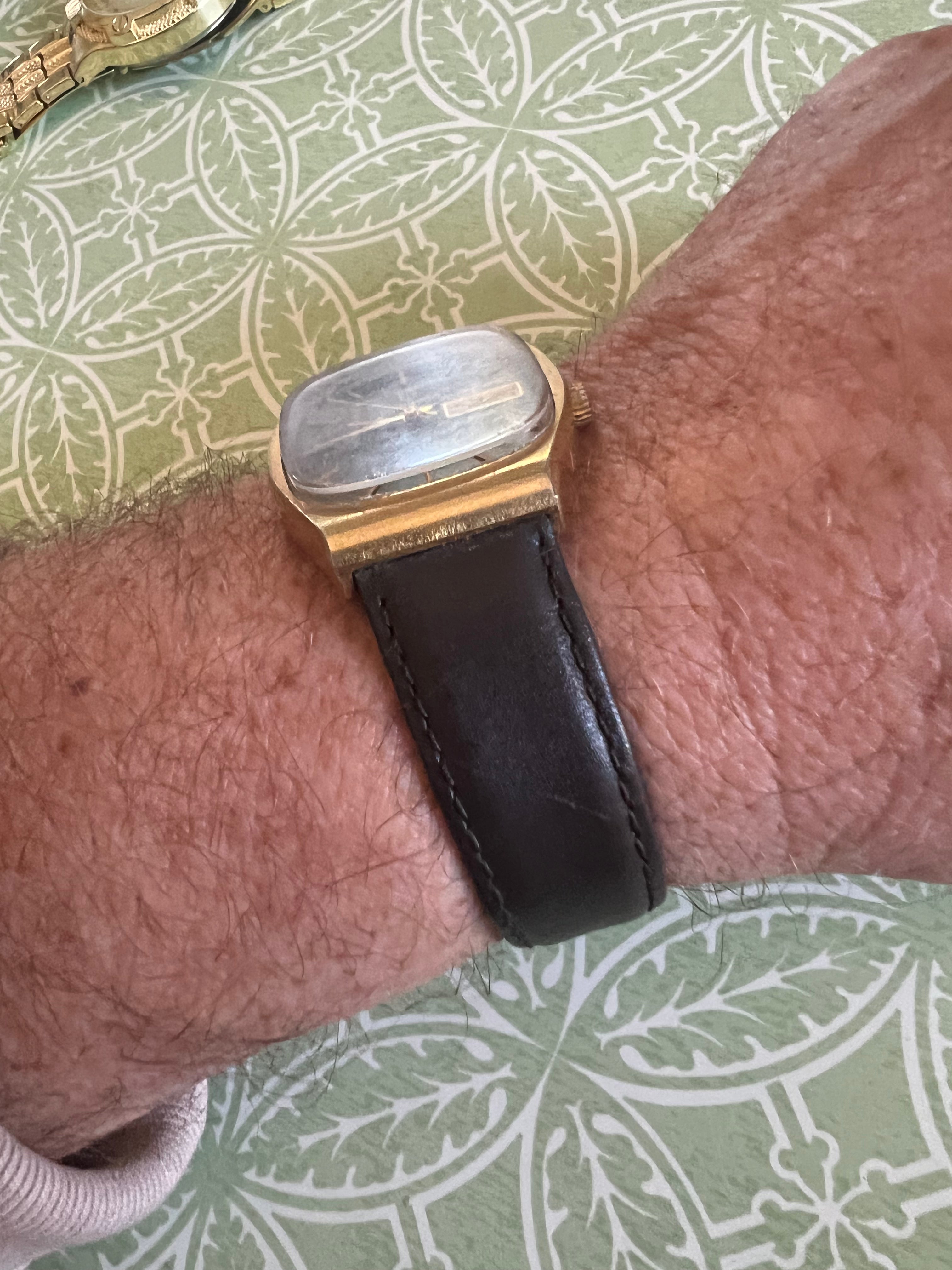 Vintage men’s Armitron tank watch.