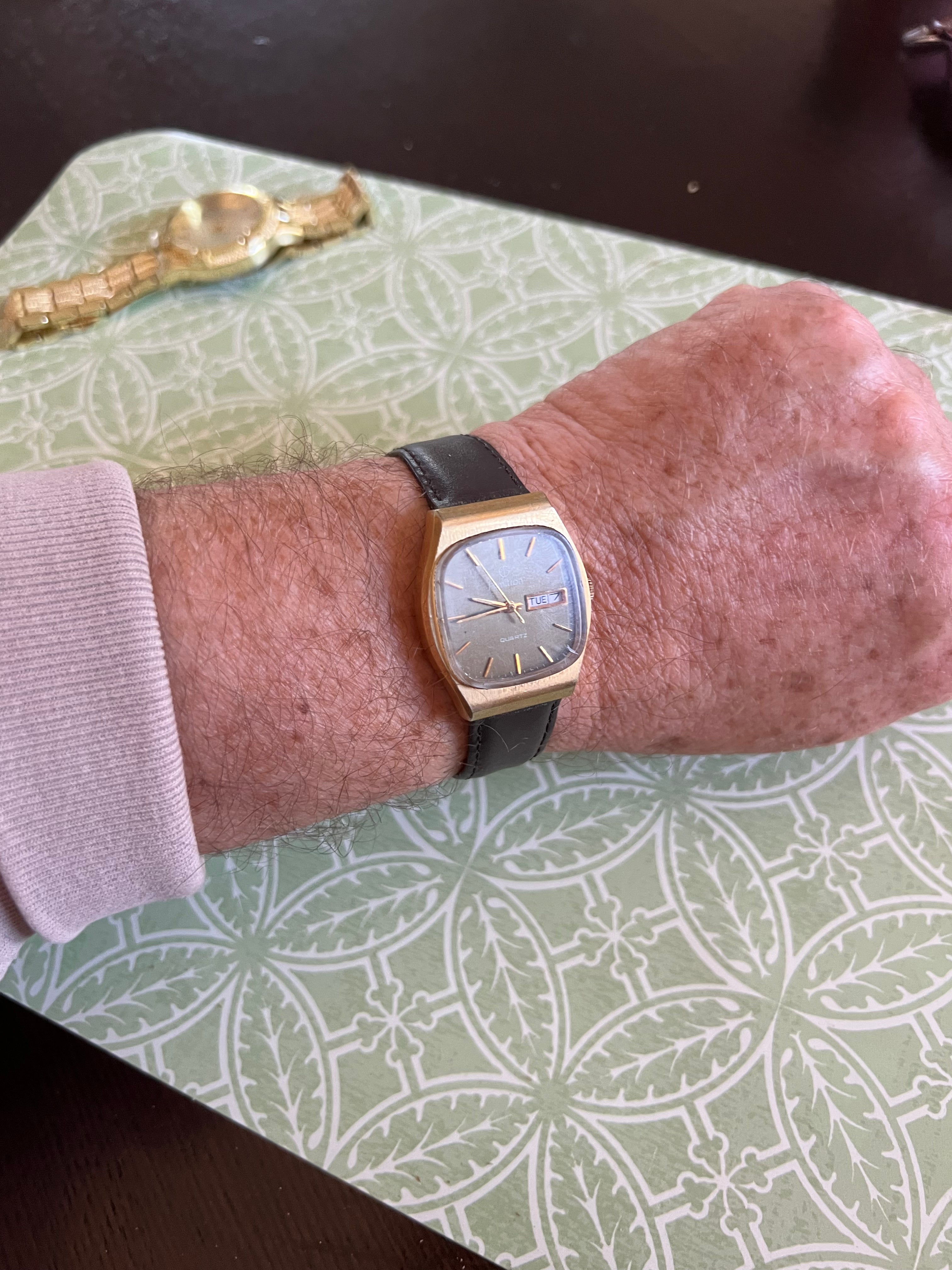 Vintage men’s Armitron tank watch.