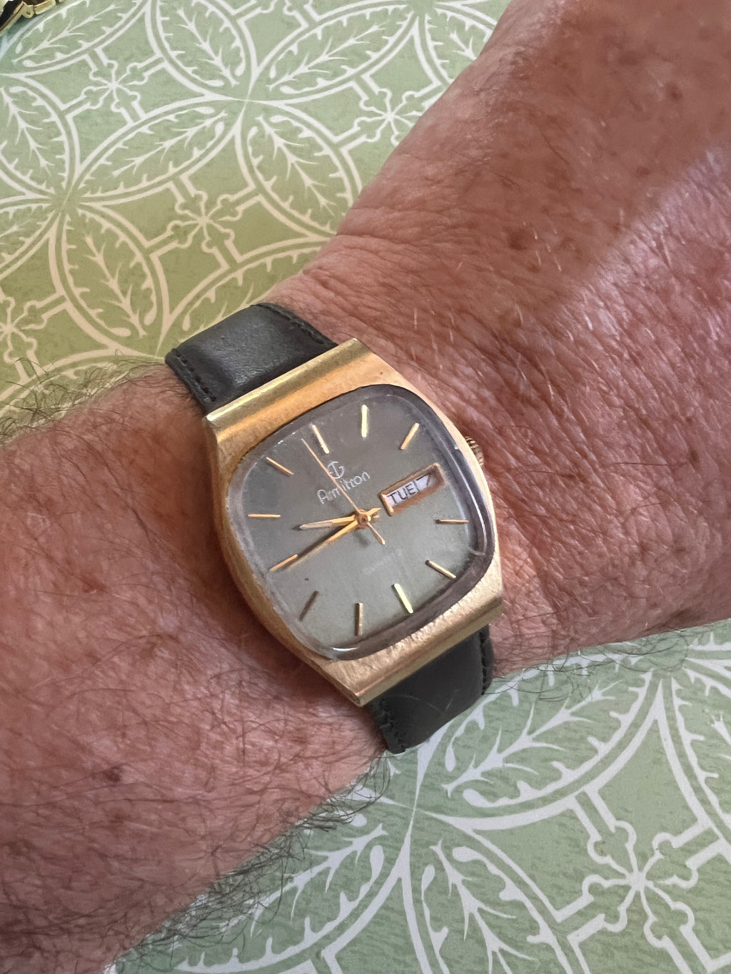 Vintage men’s Armitron tank watch.